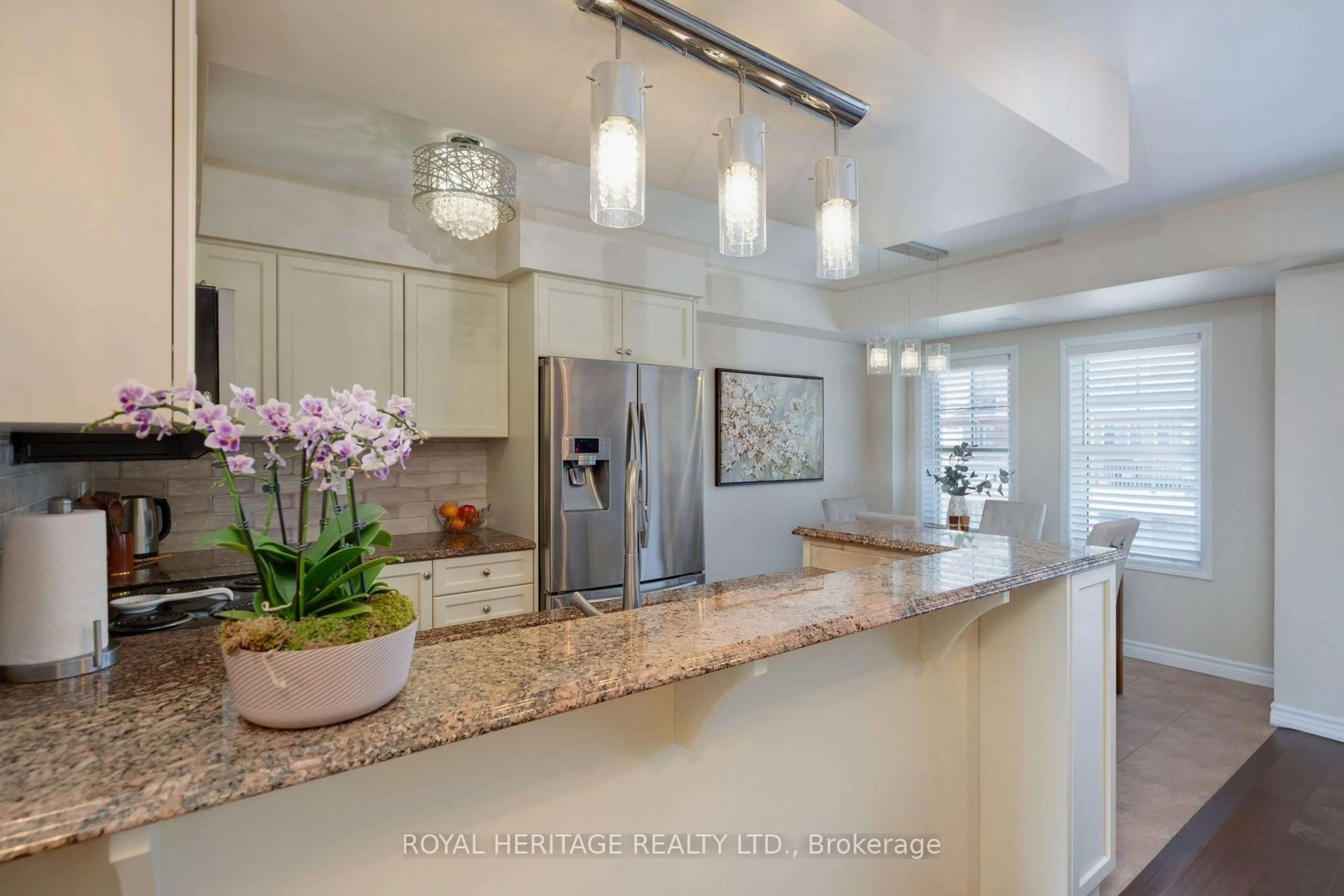 Contemporary kitchen, ceramic/tile floor for 1725 Pure Springs Blvd #107, Pickering Ontario L1X 0C4