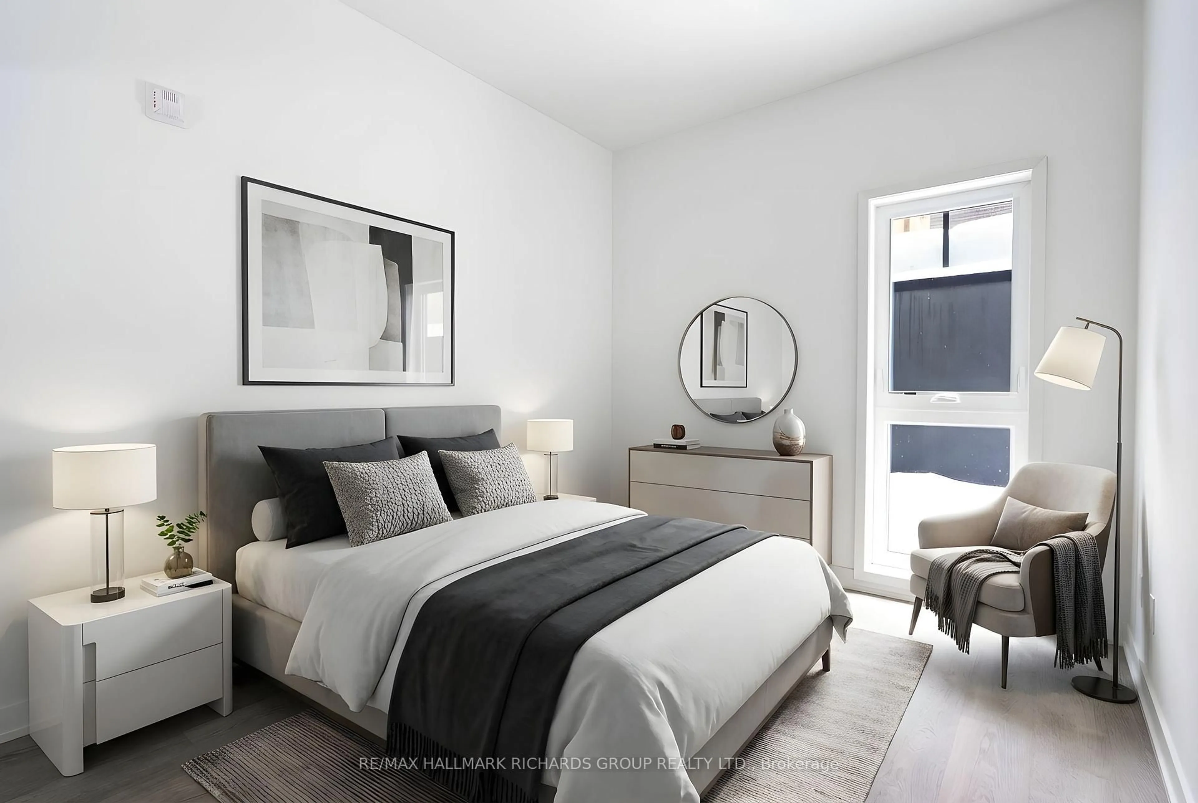 Bedroom with bed, unknown for 35 Birchcliff Ave #23, Toronto Ontario M1N 3C5