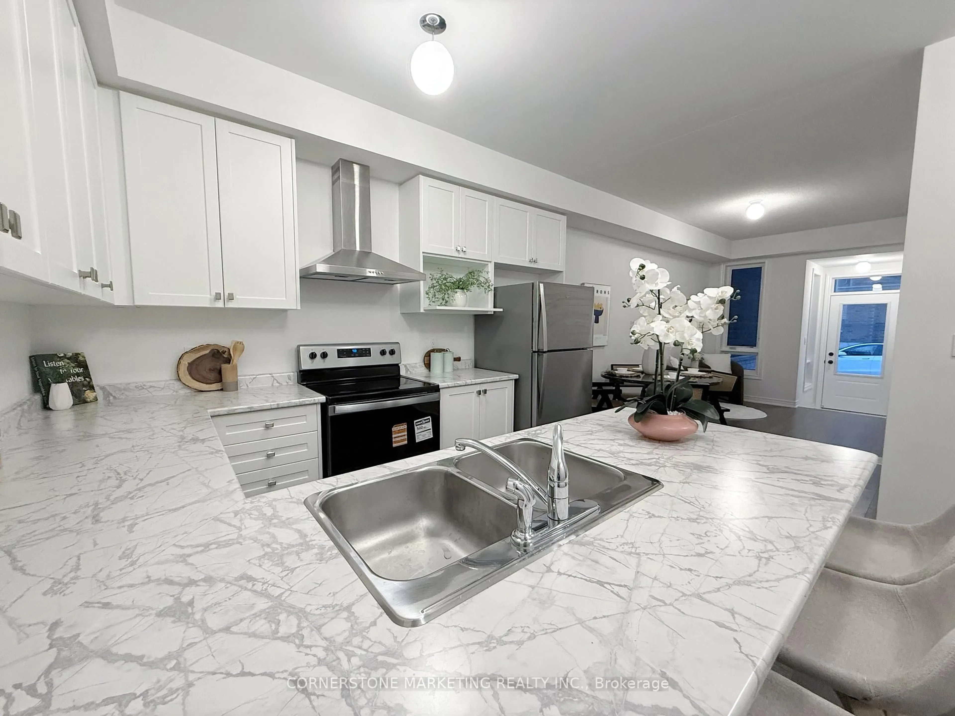 Open concept kitchen, ceramic/tile floor for 1254 Elizabeth Mackenzie Dr, Pickering Ontario L1V 2P8