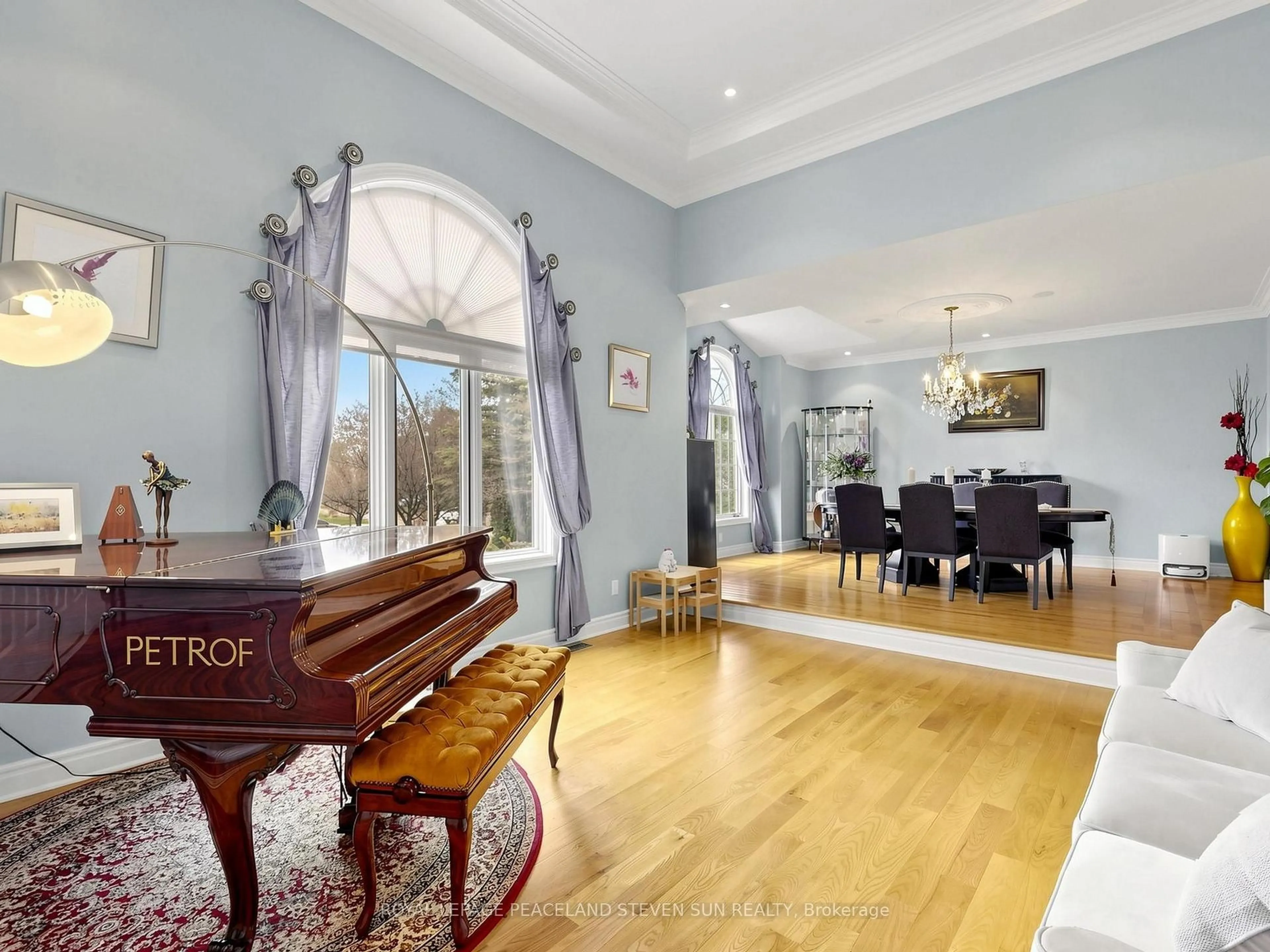 Dining room, wood/laminate floor for 48 Buggey Lane, Ajax Ontario L1Z 1X5