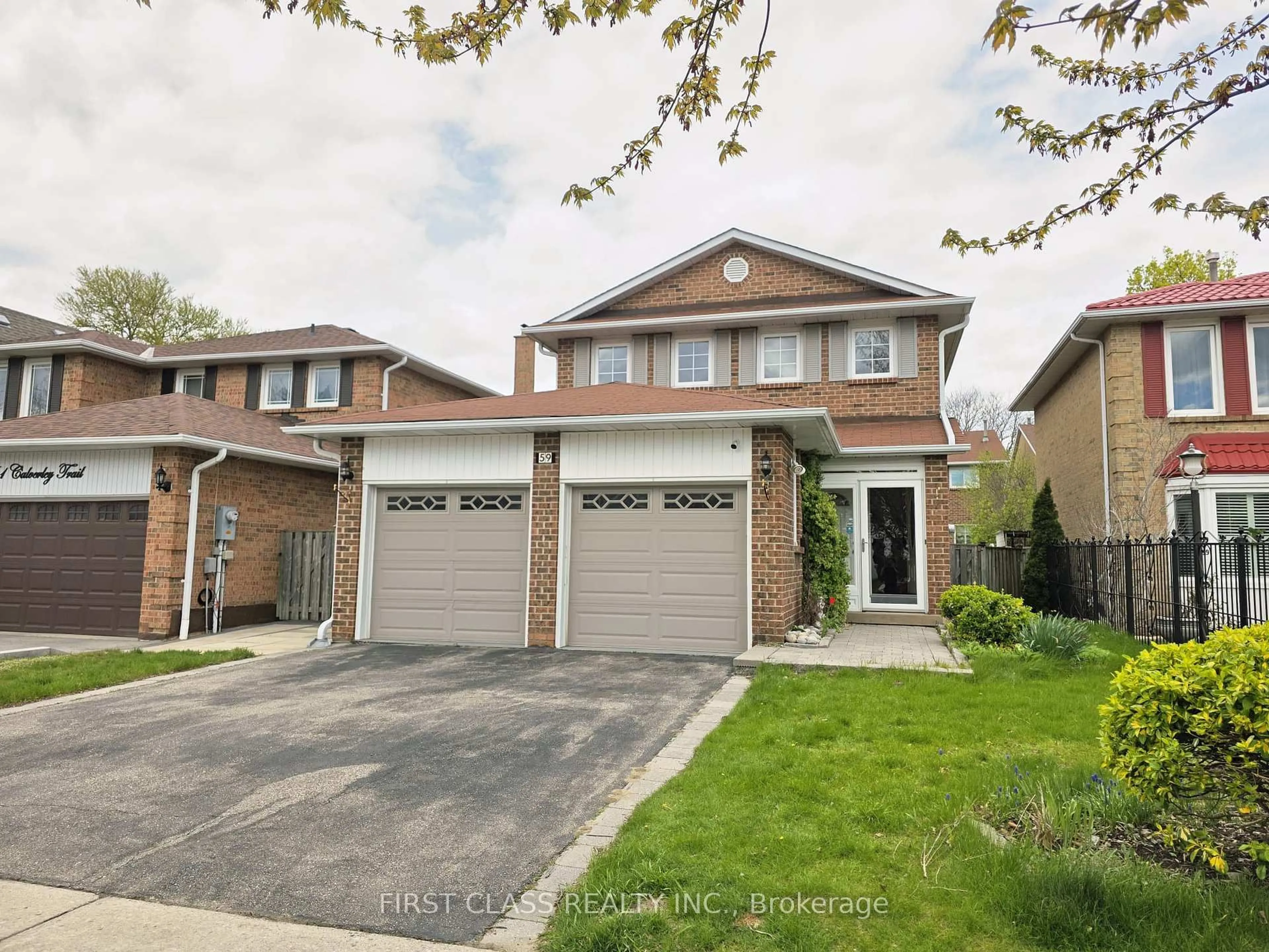 Home with brick exterior material, street for 59 Calverley Tr, Toronto Ontario M1C 3S5