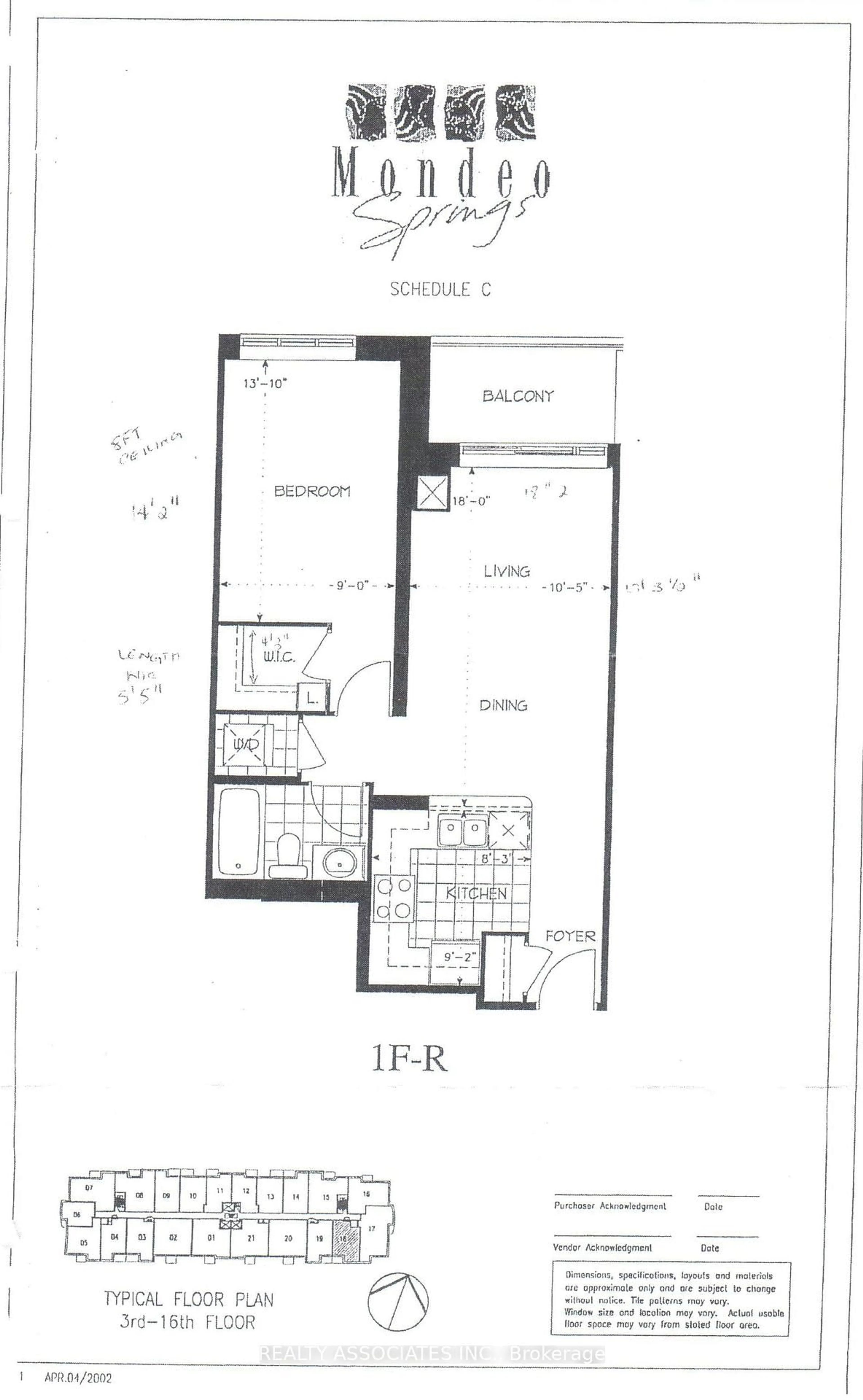Floor plan for 8 Mondeo Dr #918, Toronto Ontario M1P 5C7