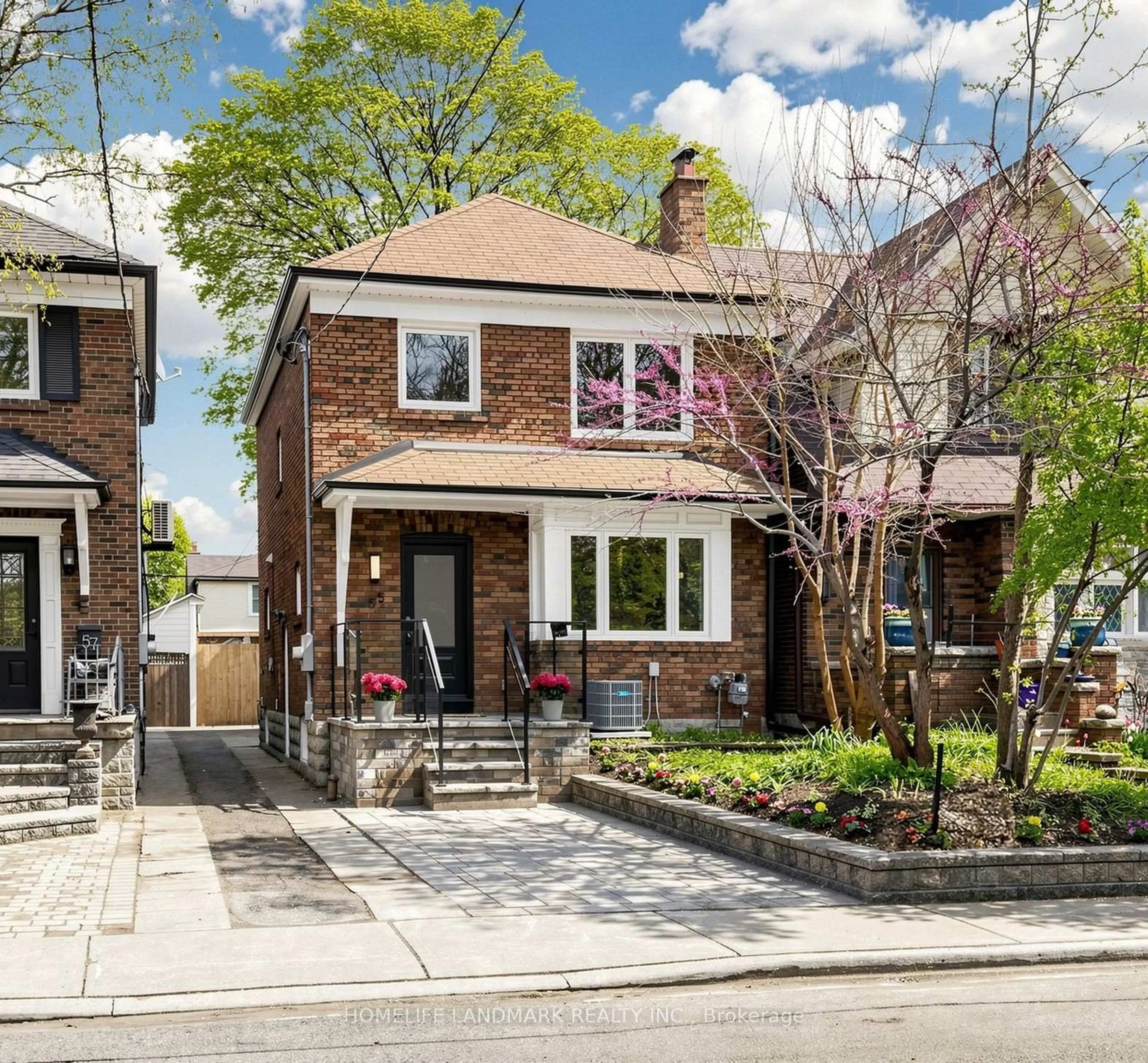 Home with brick exterior material, street for 55 Chilton Rd, Toronto Ontario M4J 3C7