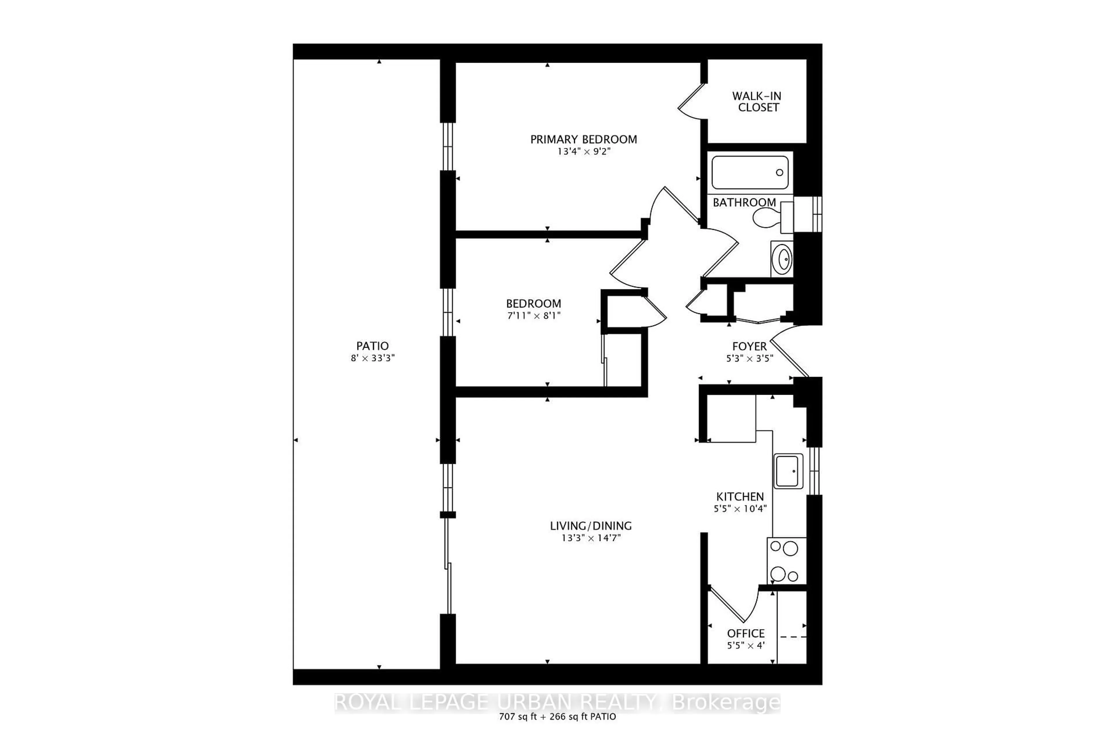 Floor plan for 50 Old Kingston Rd #4-104, Toronto Ontario M1E 4Y1