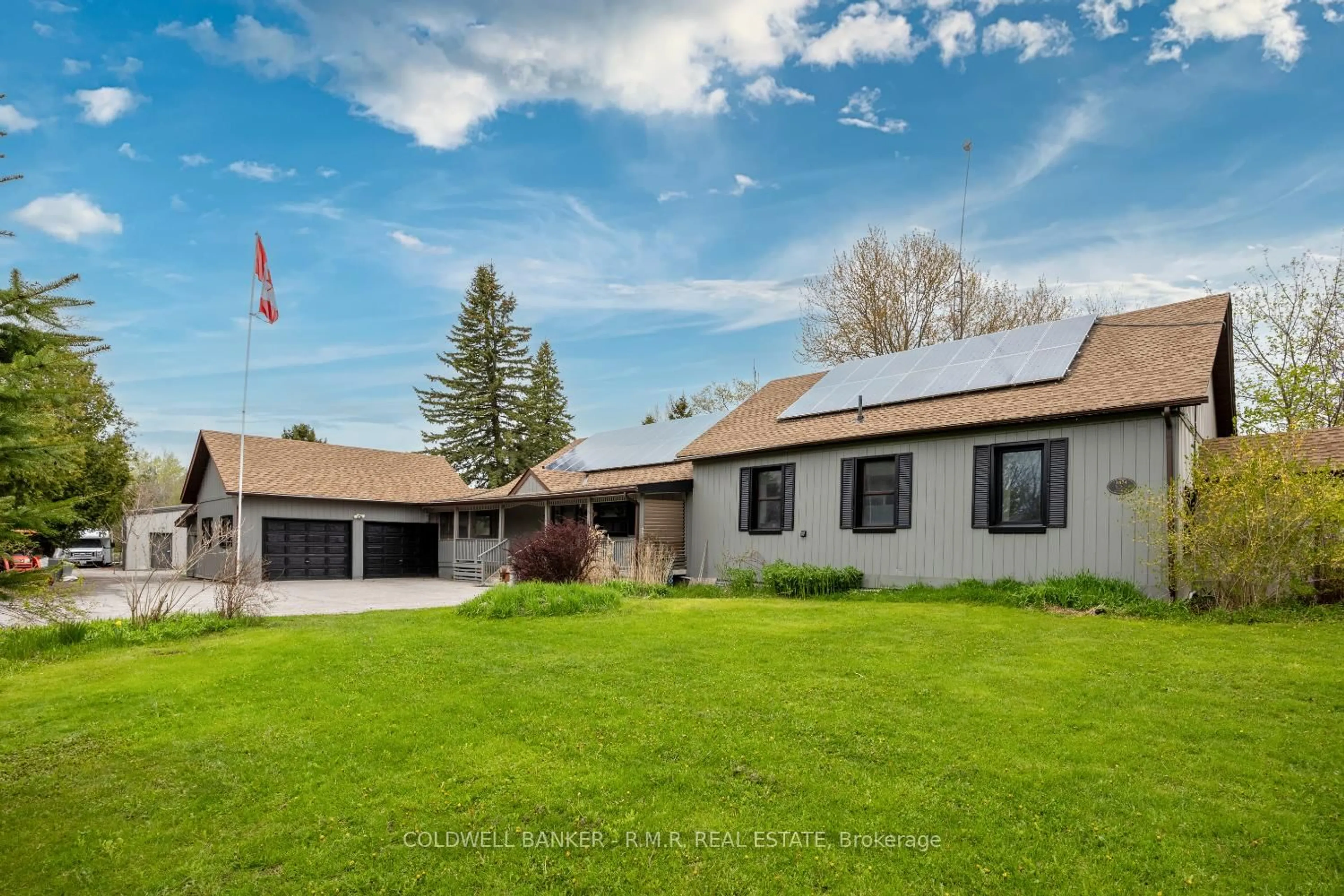 A pic from outside/outdoor area/front of a property/back of a property/a pic from drone, unknown for 3591 Proutt Rd, Scugog Ontario L0B 1L0