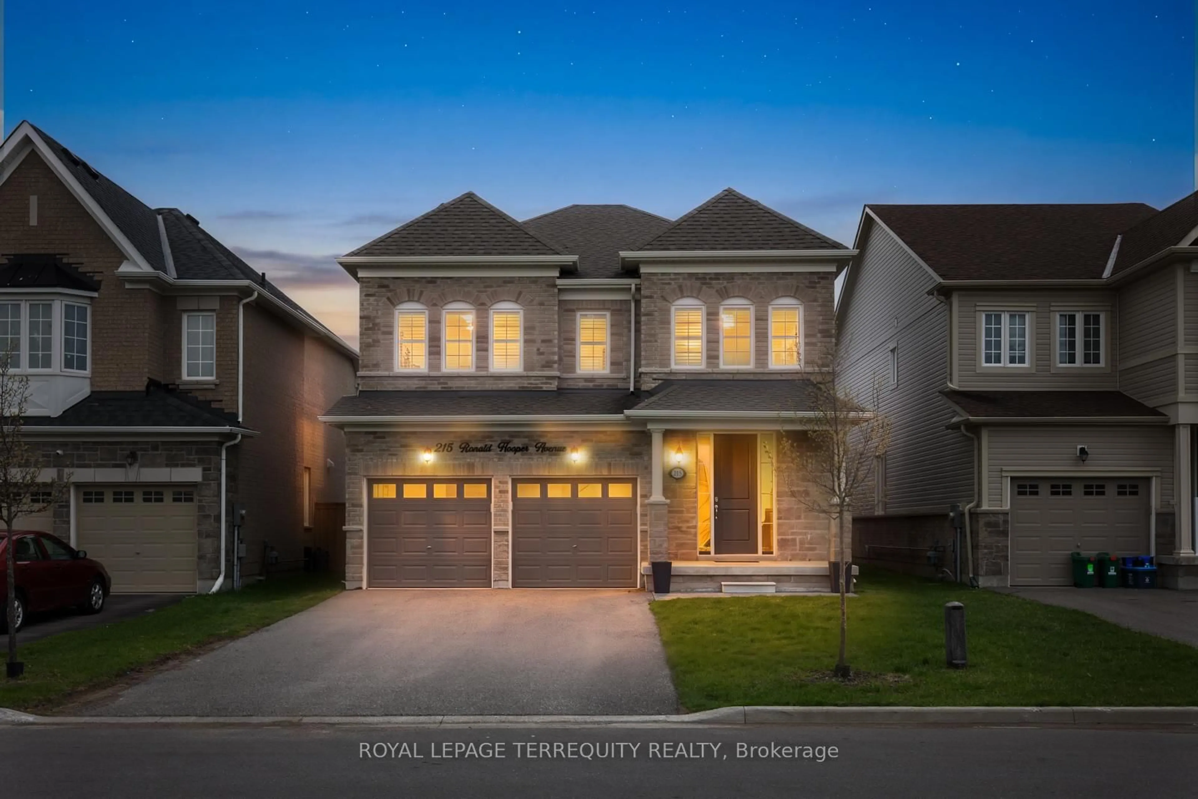 Home with brick exterior material, street for 215 Ronald Hooper Ave, Clarington Ontario L1C 7E1