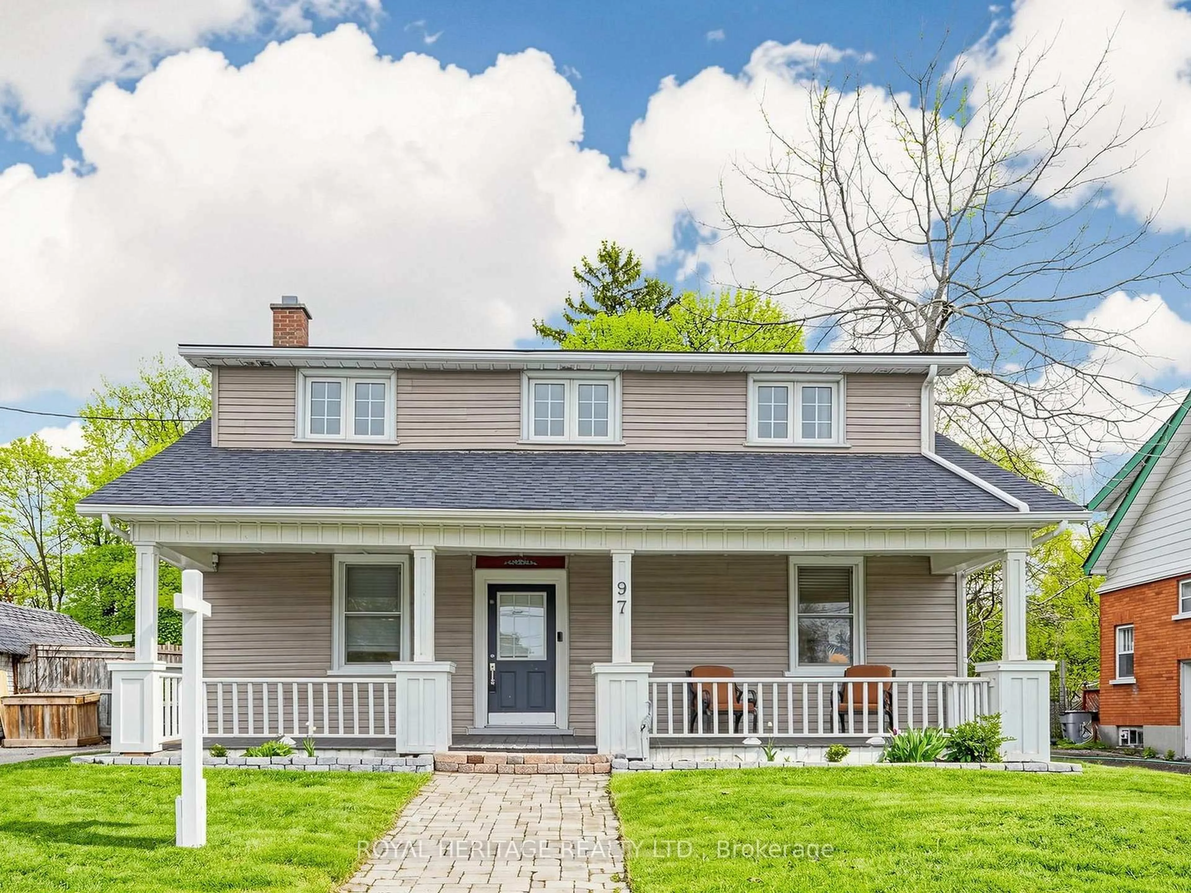 Home with vinyl exterior material, street for 97 Scugog St, Clarington Ontario L1C 3J3