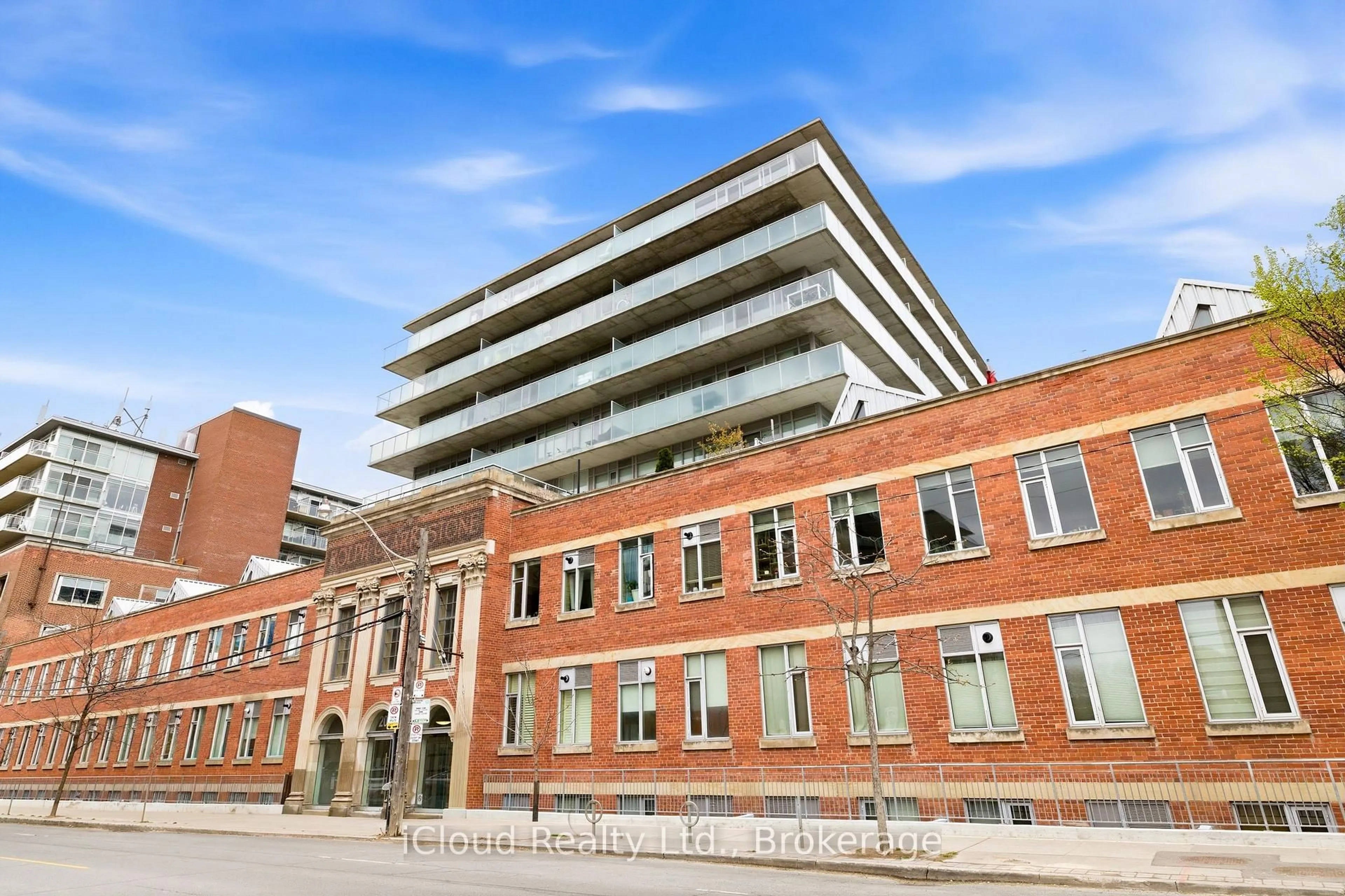Home with brick exterior material, building for 201 Carlaw Ave #244, Toronto Ontario M4M 2S1