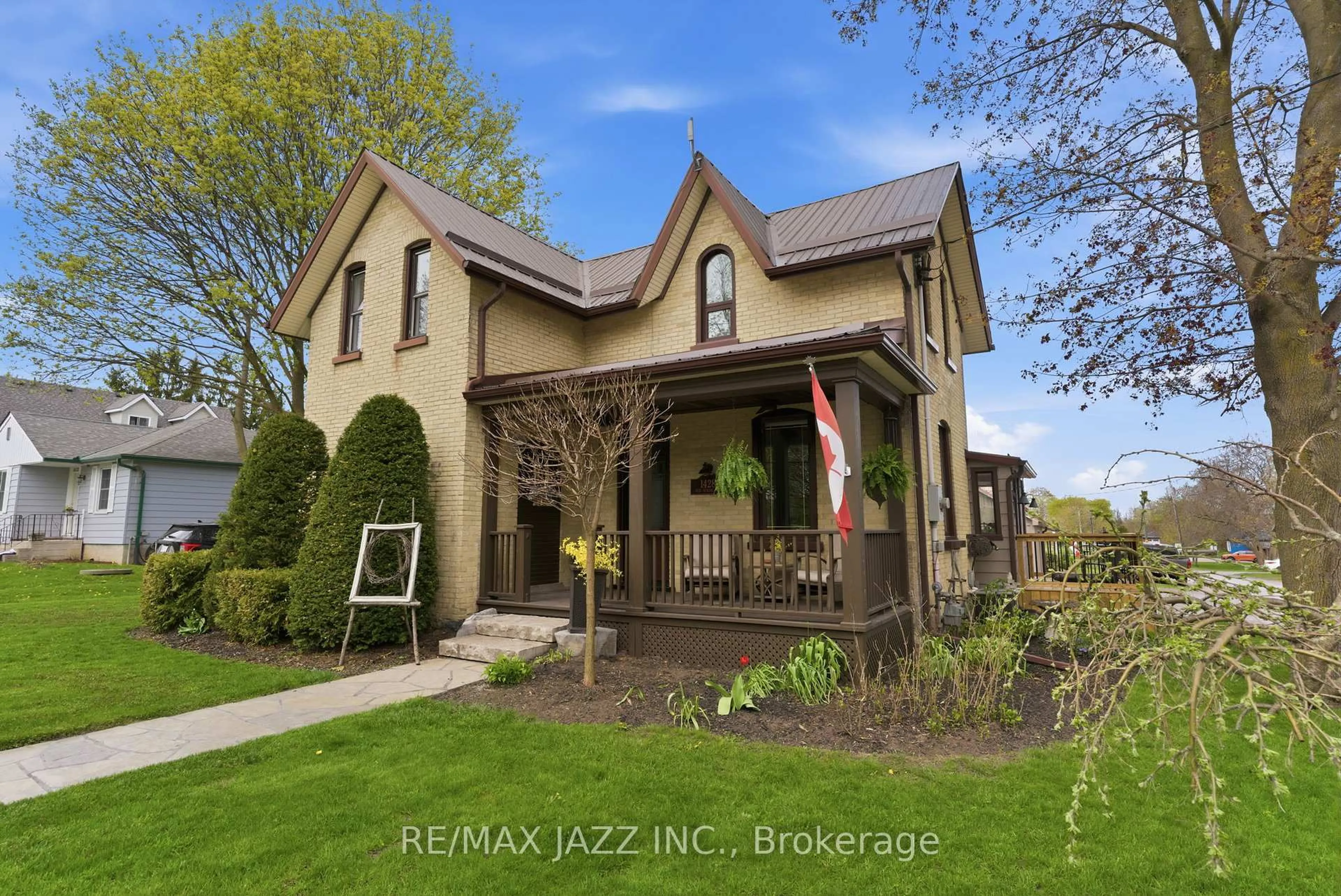 Home with brick exterior material, street for 14281 Old Scugog Rd, Scugog Ontario L0B 1B0