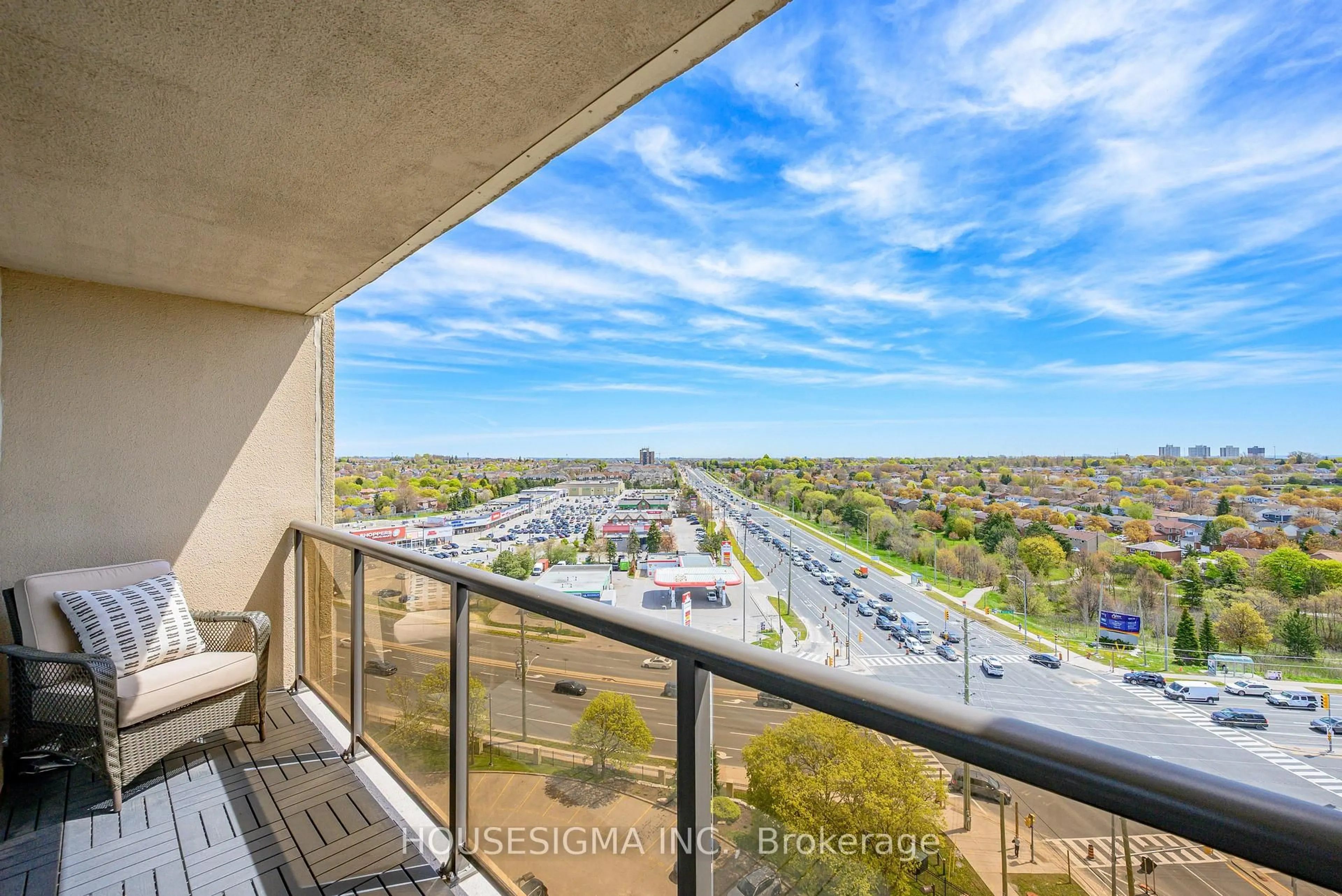 Balcony in the apartment, water/lake/river/ocean view for 2 Westney Rd #1203, Ajax Ontario L1T 3H3