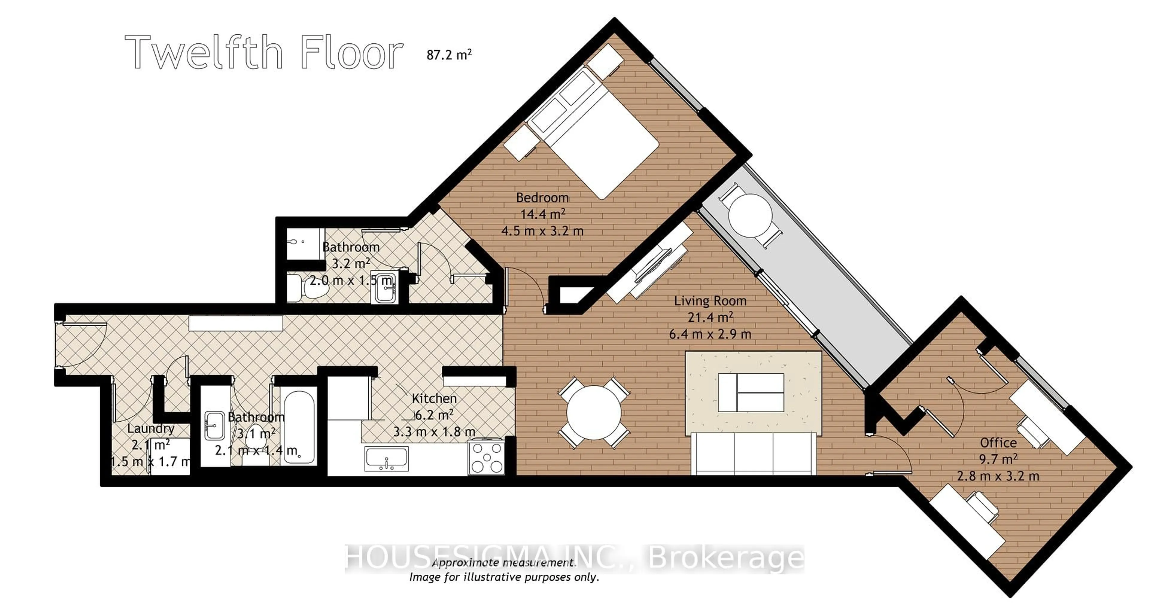 Floor plan for 2 Westney Rd #1203, Ajax Ontario L1T 3H3