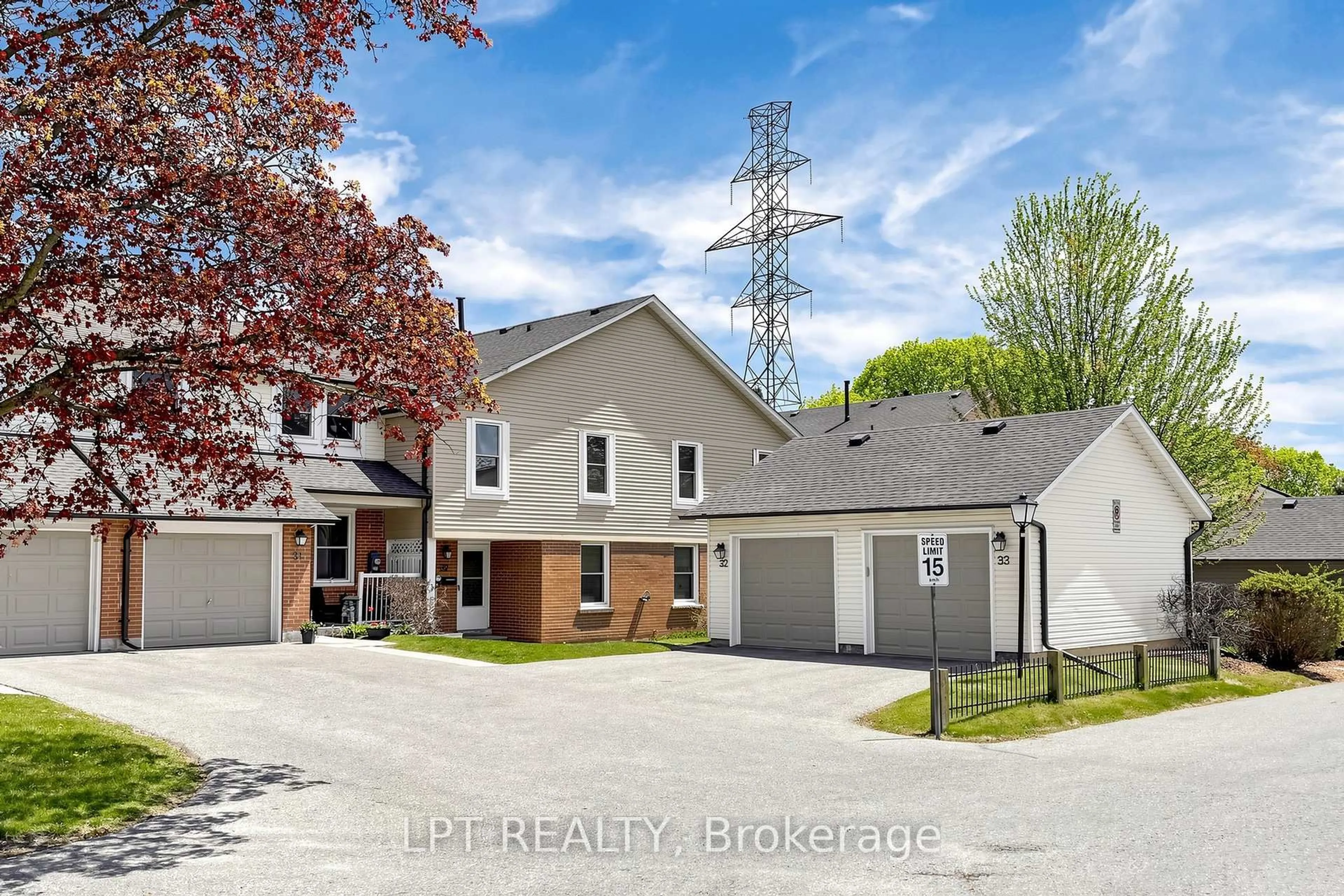 A pic from outside/outdoor area/front of a property/back of a property/a pic from drone, street for 1055 Central Pk Blvd #32, Oshawa Ontario L1G 7M4