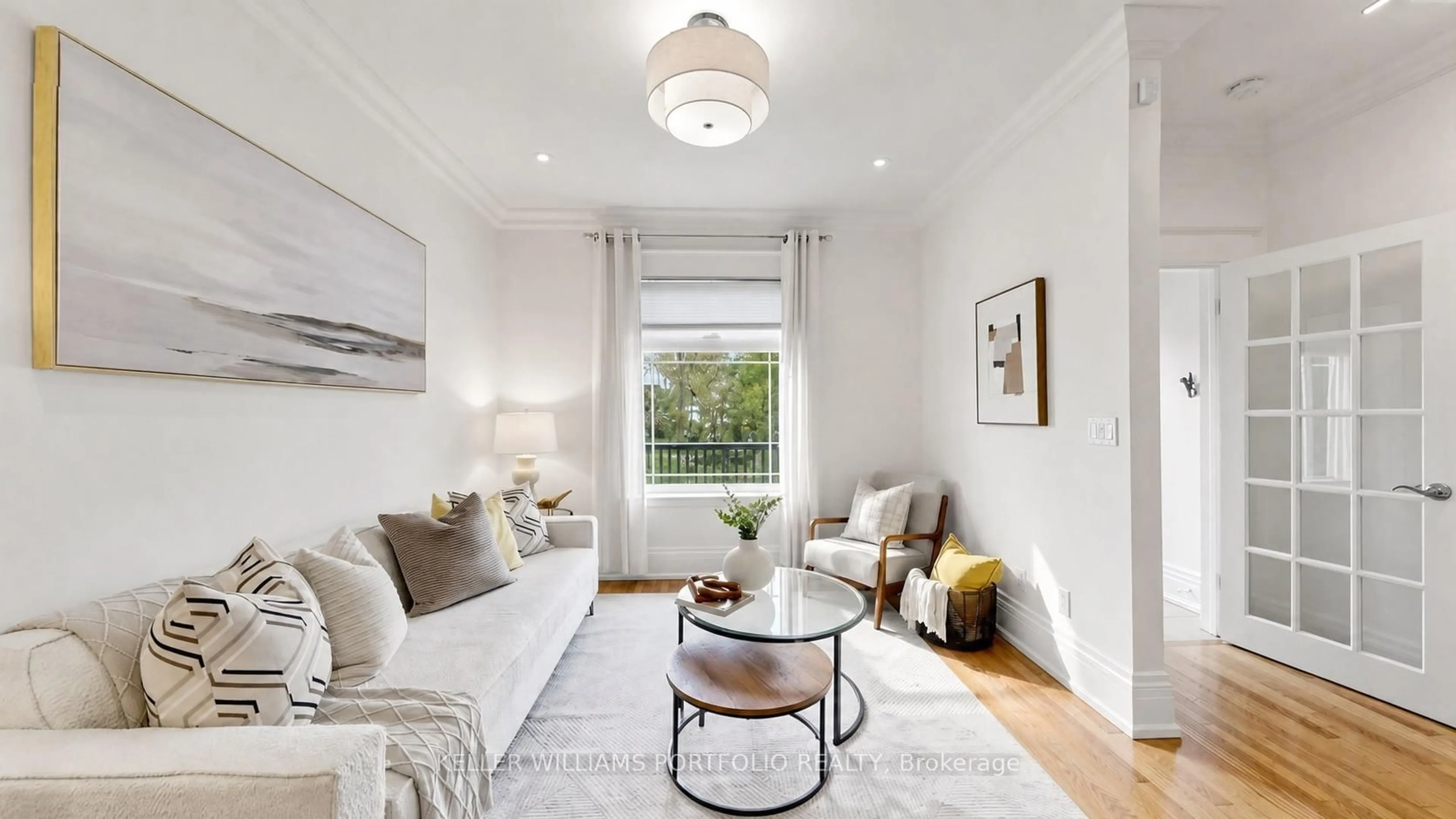 Living room with furniture, unknown for 122 Bertmount Ave, Toronto Ontario M4M 2X9