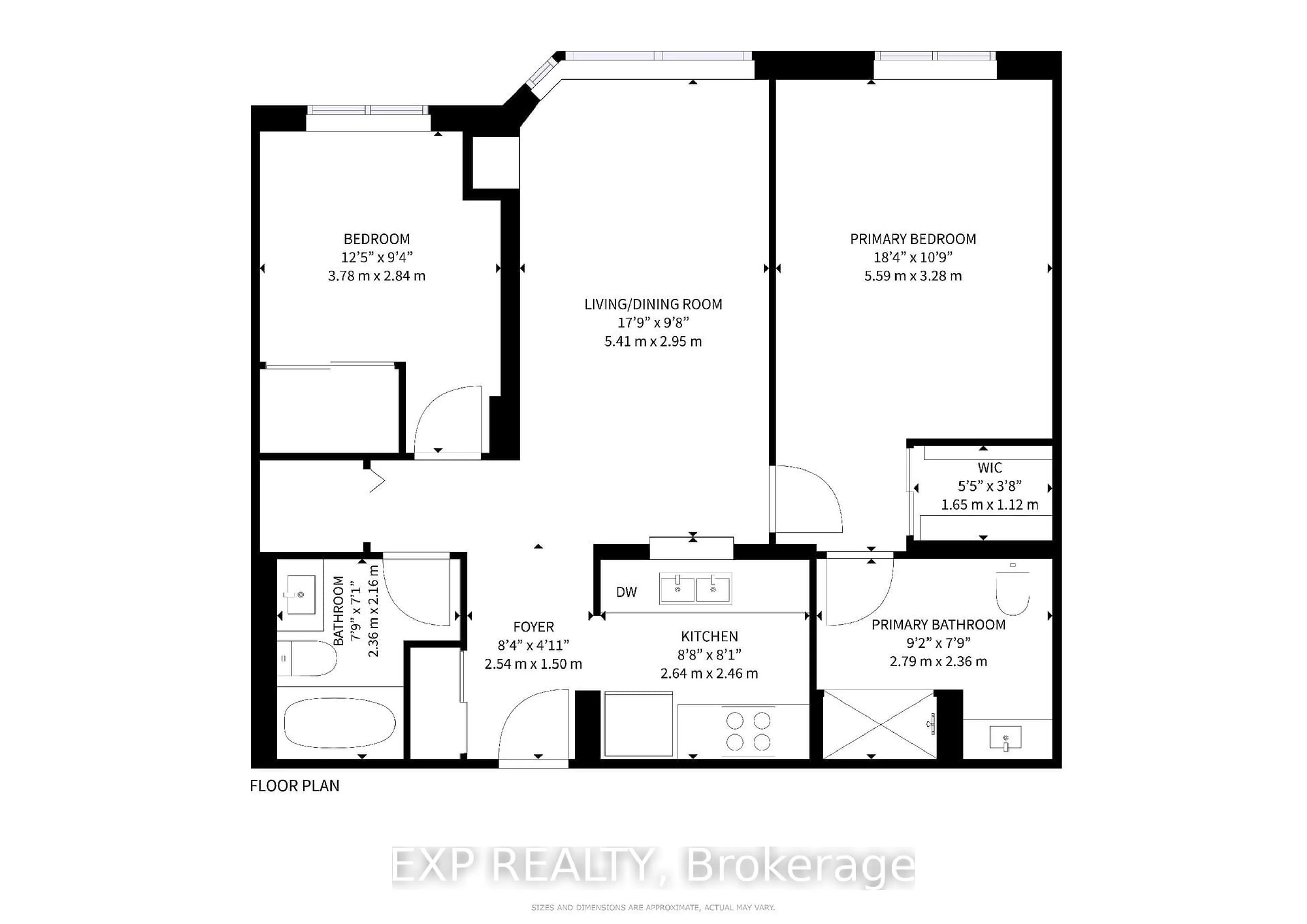 Floor plan for 3088 Kennedy Rd #712, Toronto Ontario M1V 5M4