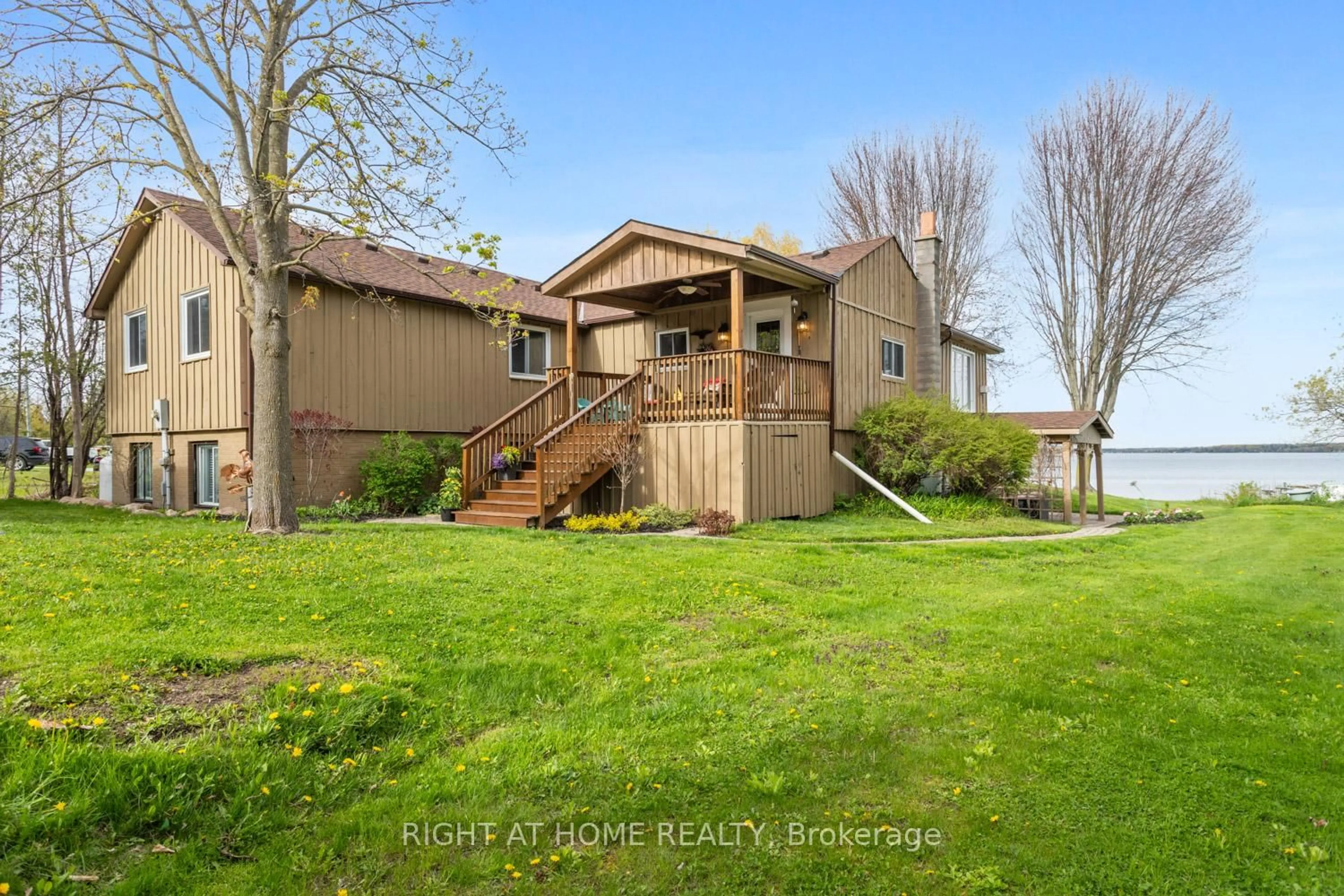 A pic from outside/outdoor area/front of a property/back of a property/a pic from drone, water/lake/river/ocean view for 239 Aldred Dr, Scugog Ontario L9L 1B6