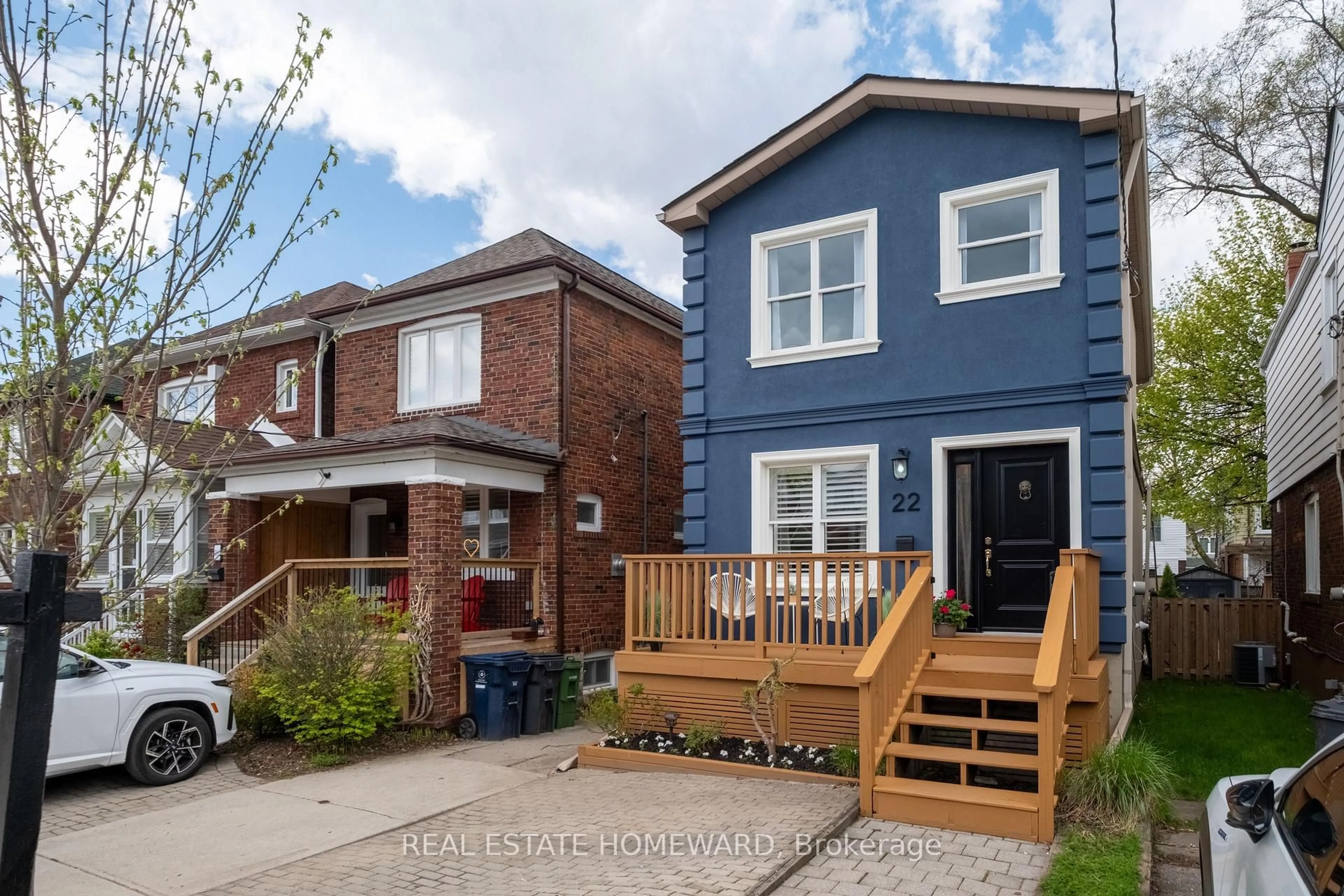 Home with brick exterior material, street for 22 Kimbourne Ave, Toronto Ontario M4J 4J2