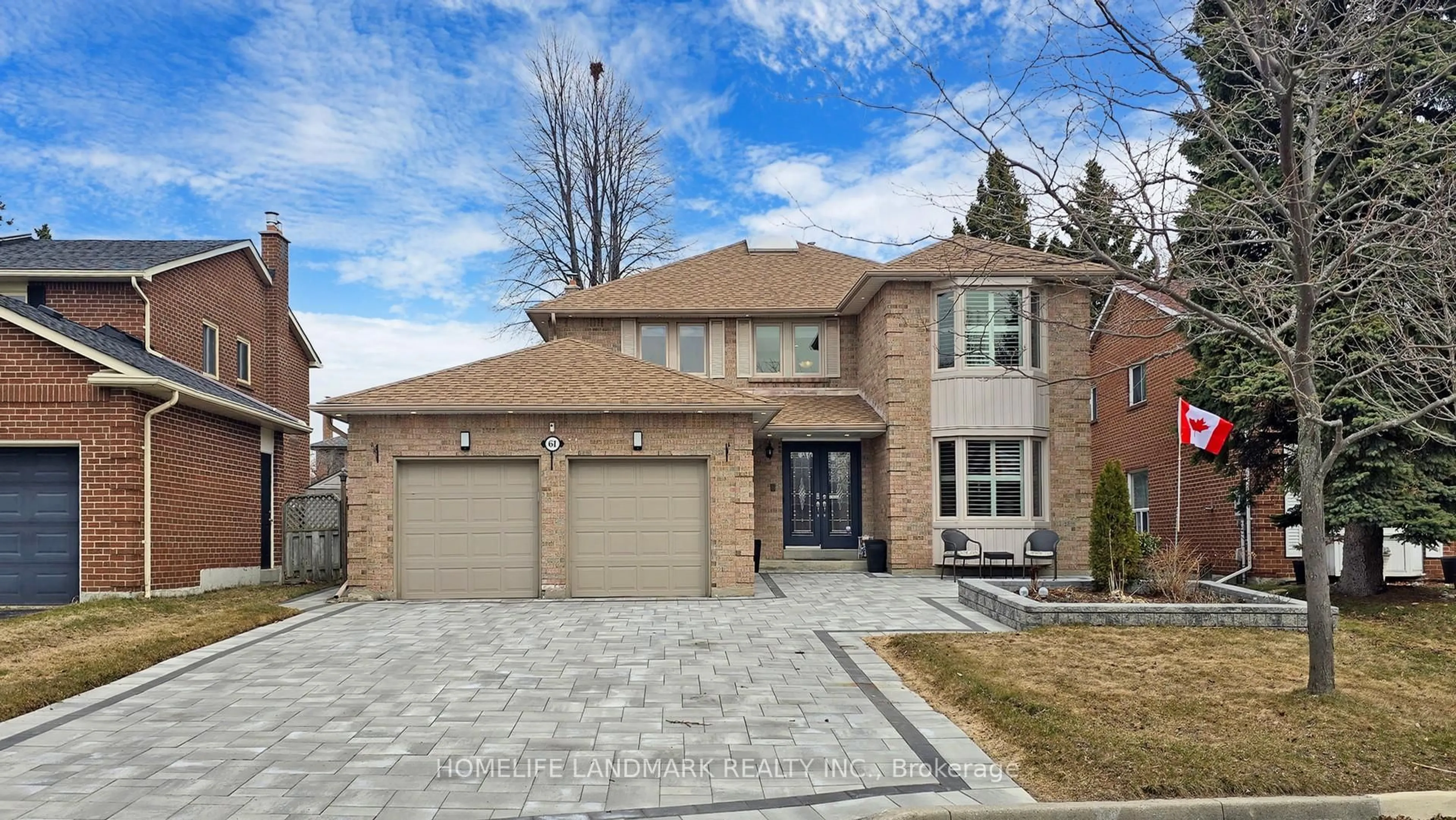 Home with brick exterior material, street for 61 Farrow Cres, Ajax Ontario L1S 4W3