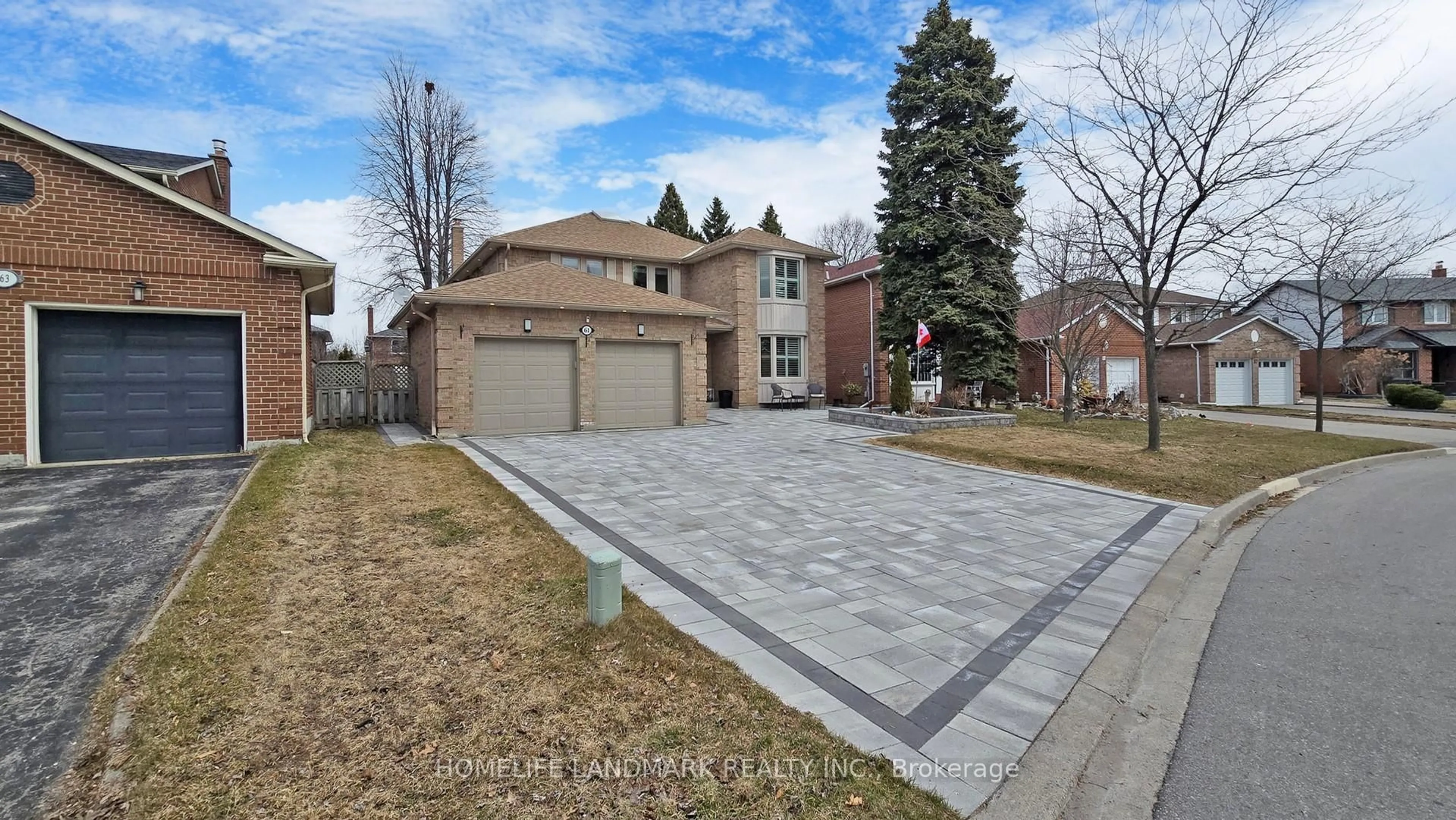 Home with brick exterior material, street for 61 Farrow Cres, Ajax Ontario L1S 4W3