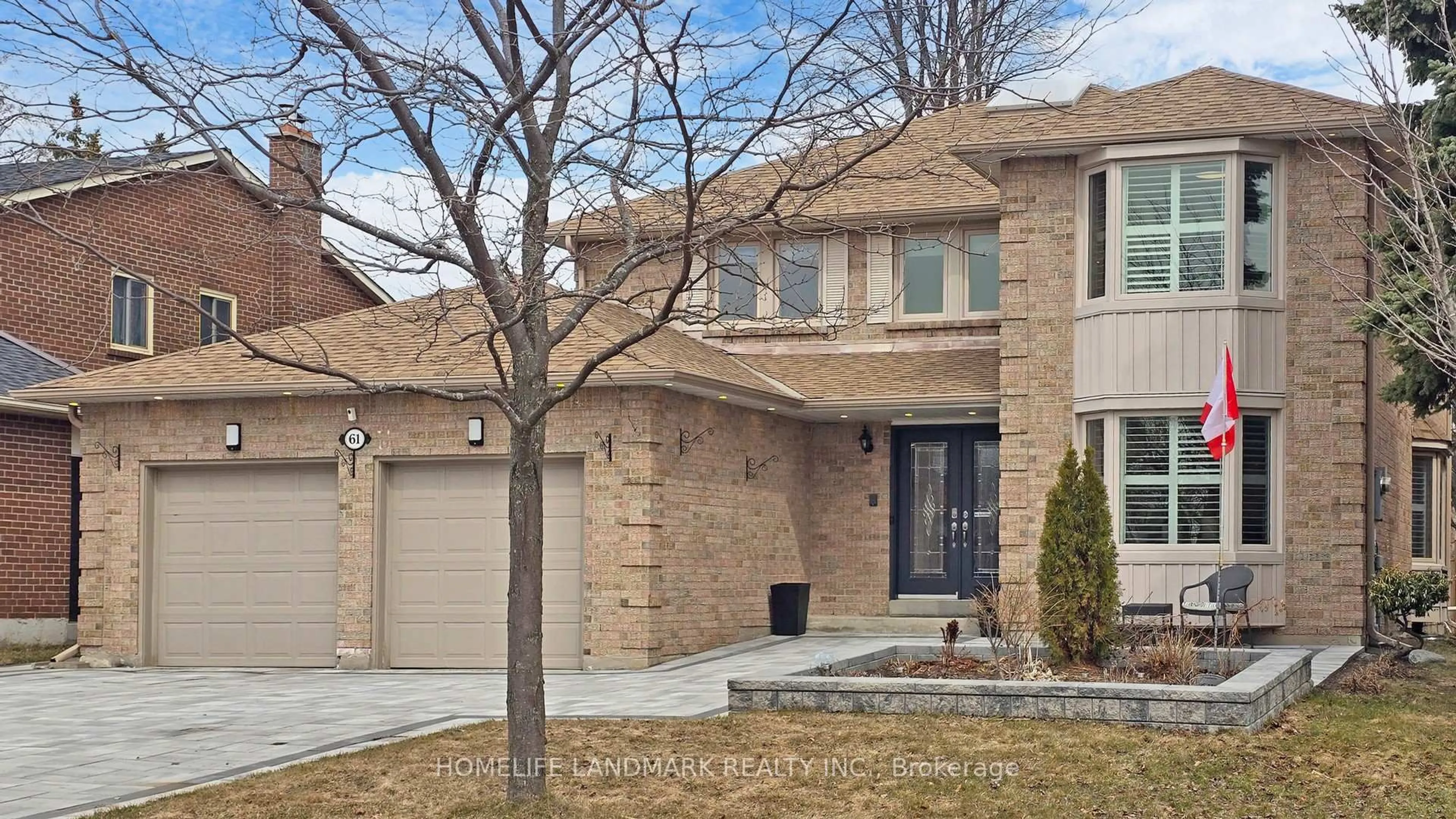 Home with brick exterior material, street for 61 Farrow Cres, Ajax Ontario L1S 4W3