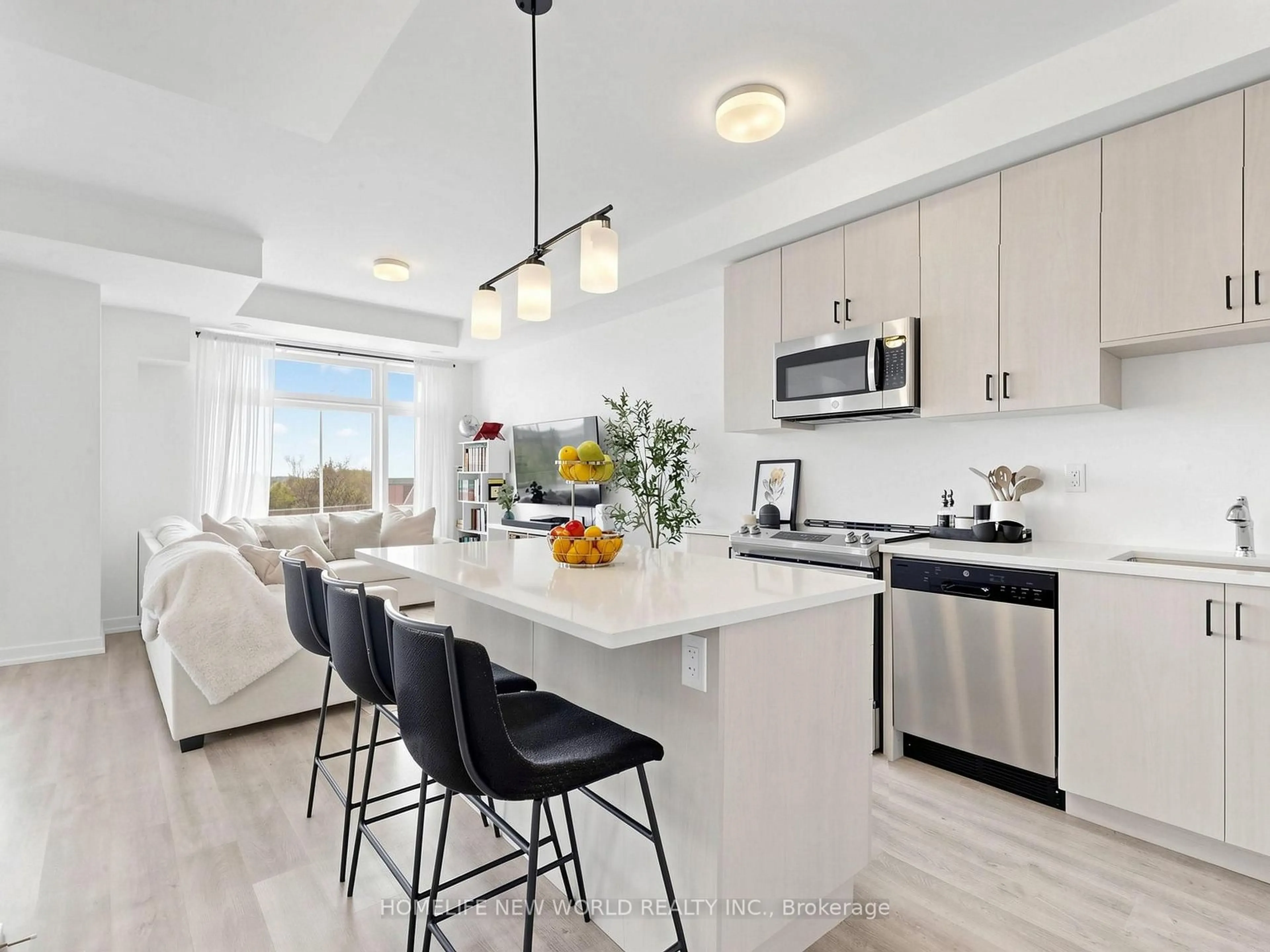 Open concept kitchen, unknown for 2550 Castlegate Crossing #218, Pickering Ontario L1X 0H6