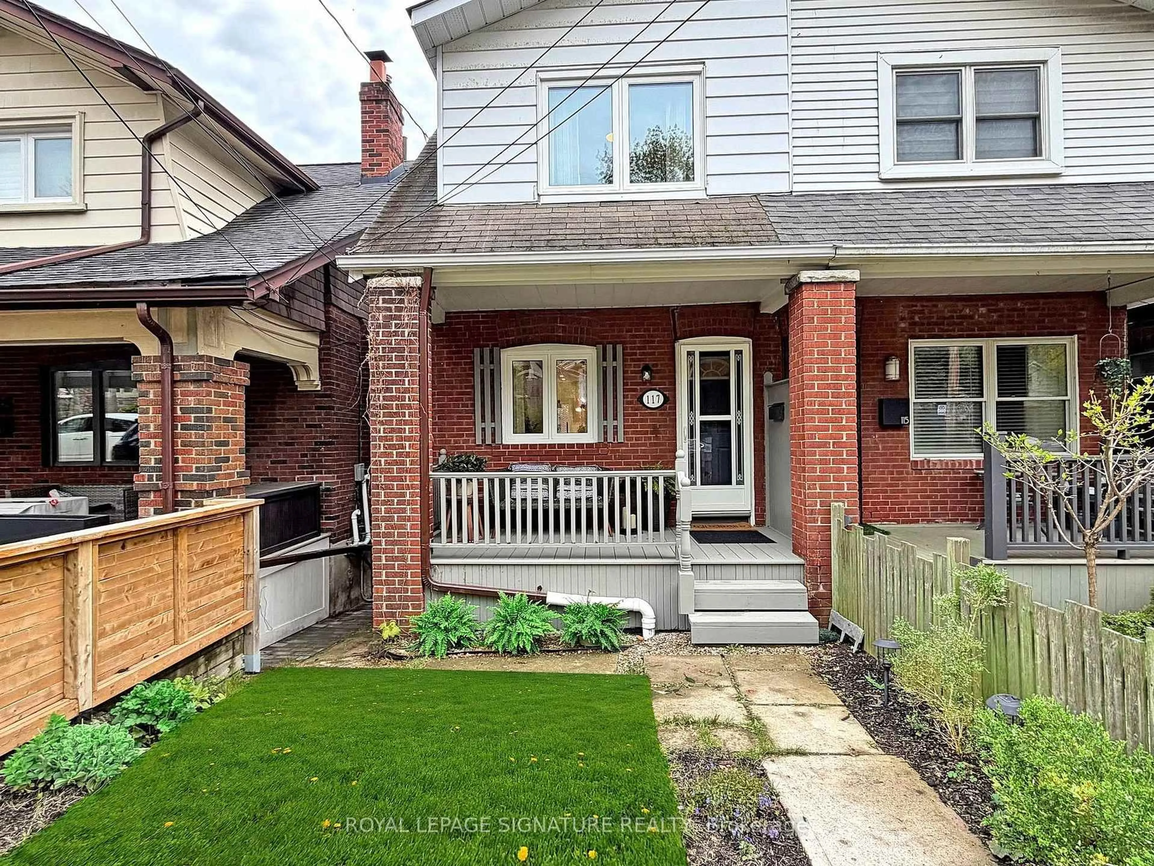 Home with brick exterior material, street for 117 Burgess Ave, Toronto Ontario M4E 1X3