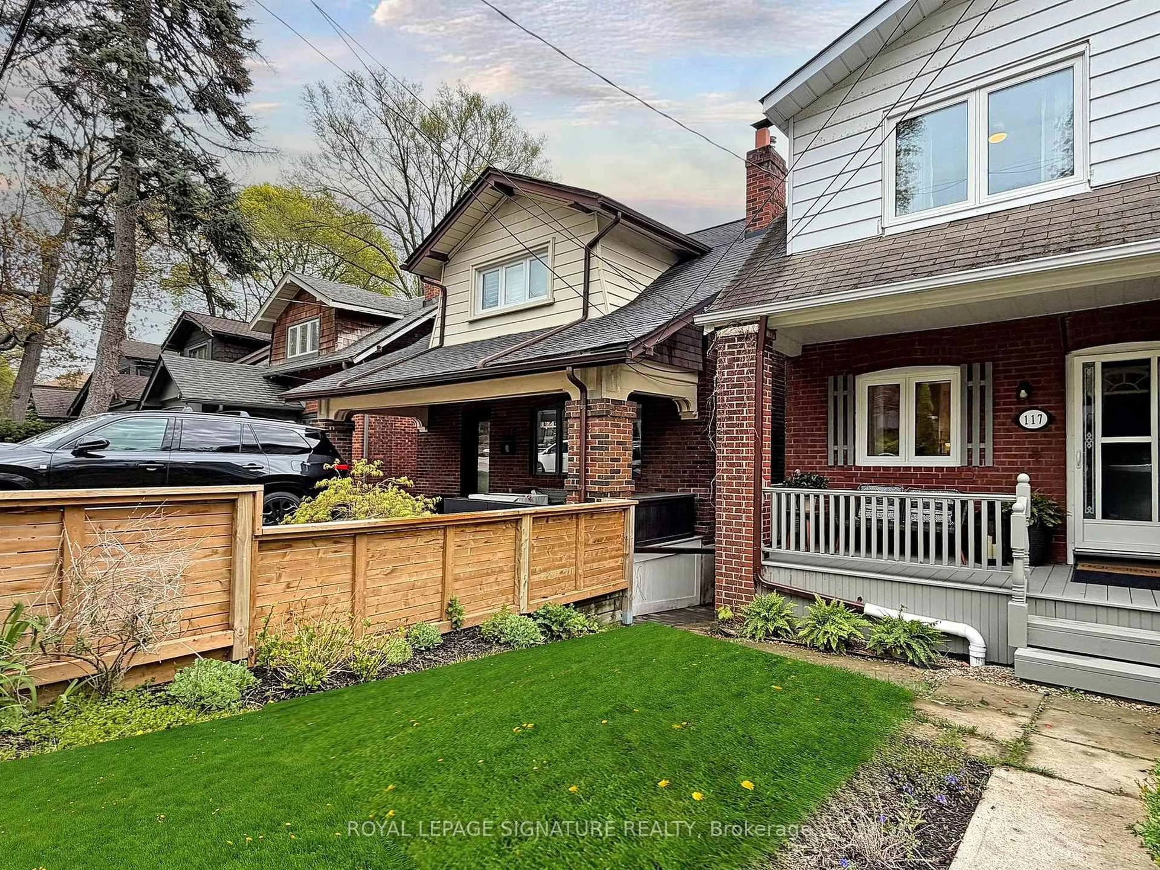 Home with brick exterior material, street for 117 Burgess Ave, Toronto Ontario M4E 1X3