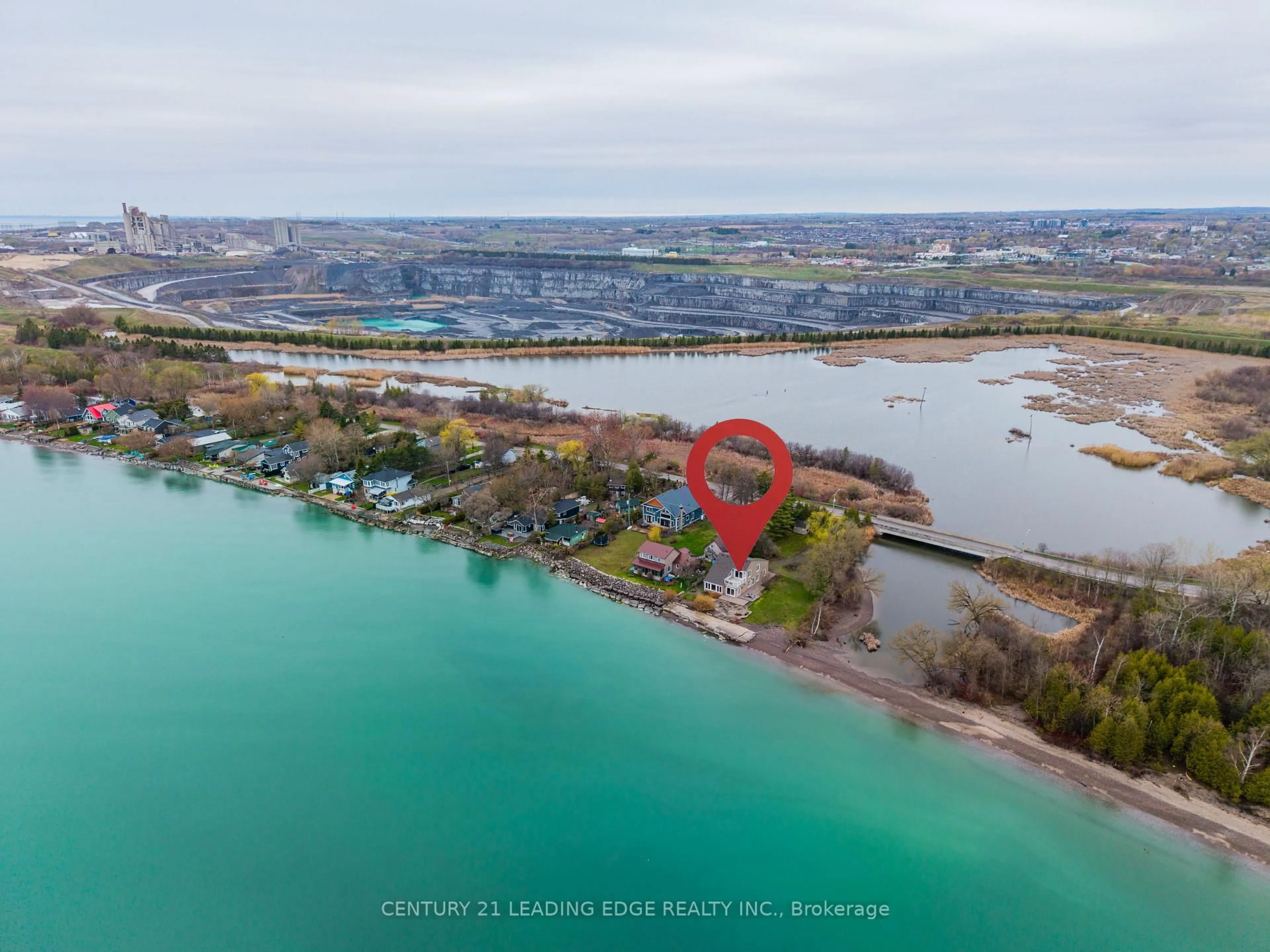 A pic from outside/outdoor area/front of a property/back of a property/a pic from drone, water/lake/river/ocean view for 151 Cedar Crest Beach Rd, Clarington Ontario L1C 5R2