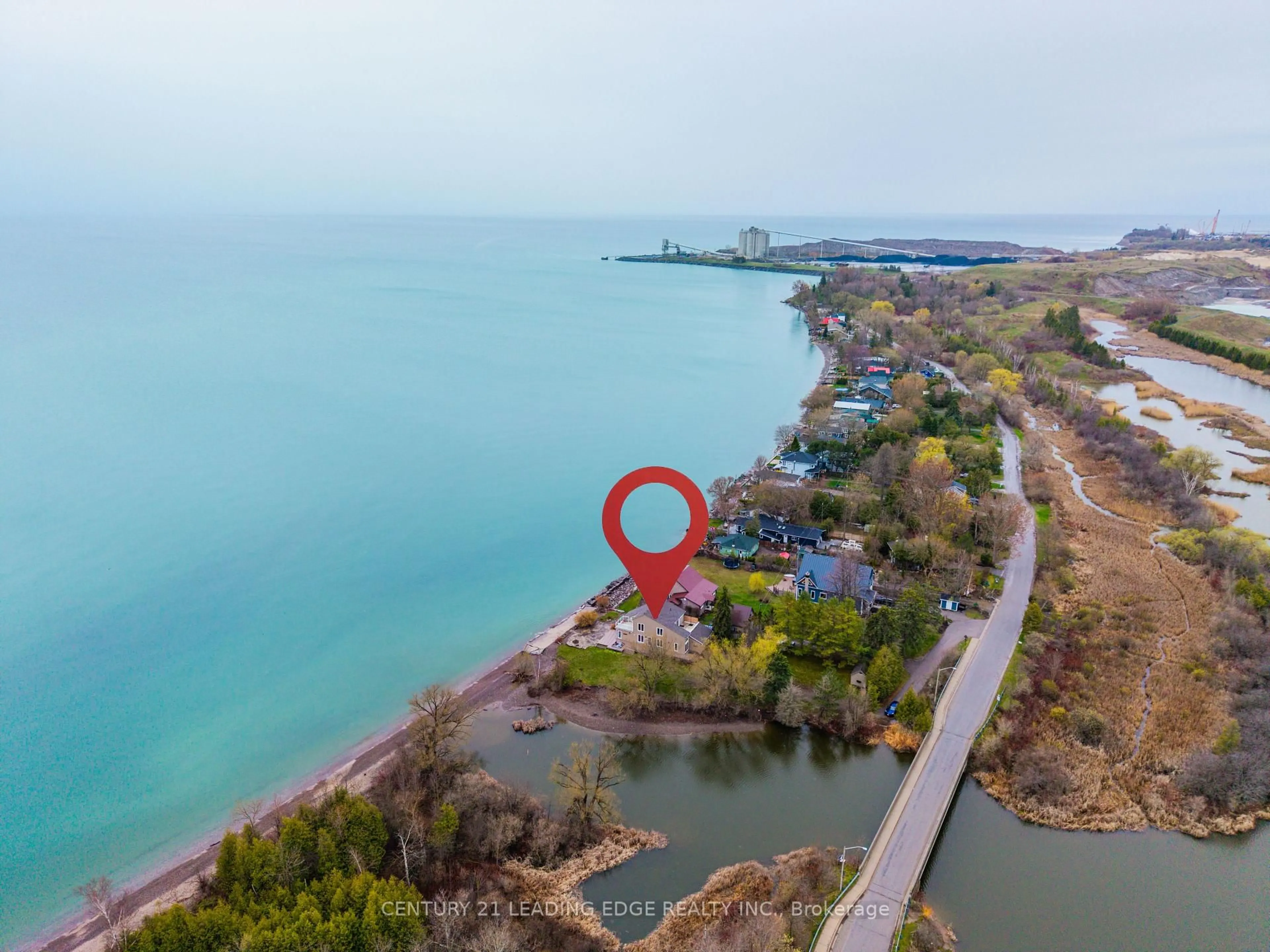 A pic from outside/outdoor area/front of a property/back of a property/a pic from drone, water/lake/river/ocean view for 151 Cedar Crest Beach Rd, Clarington Ontario L1C 5R2