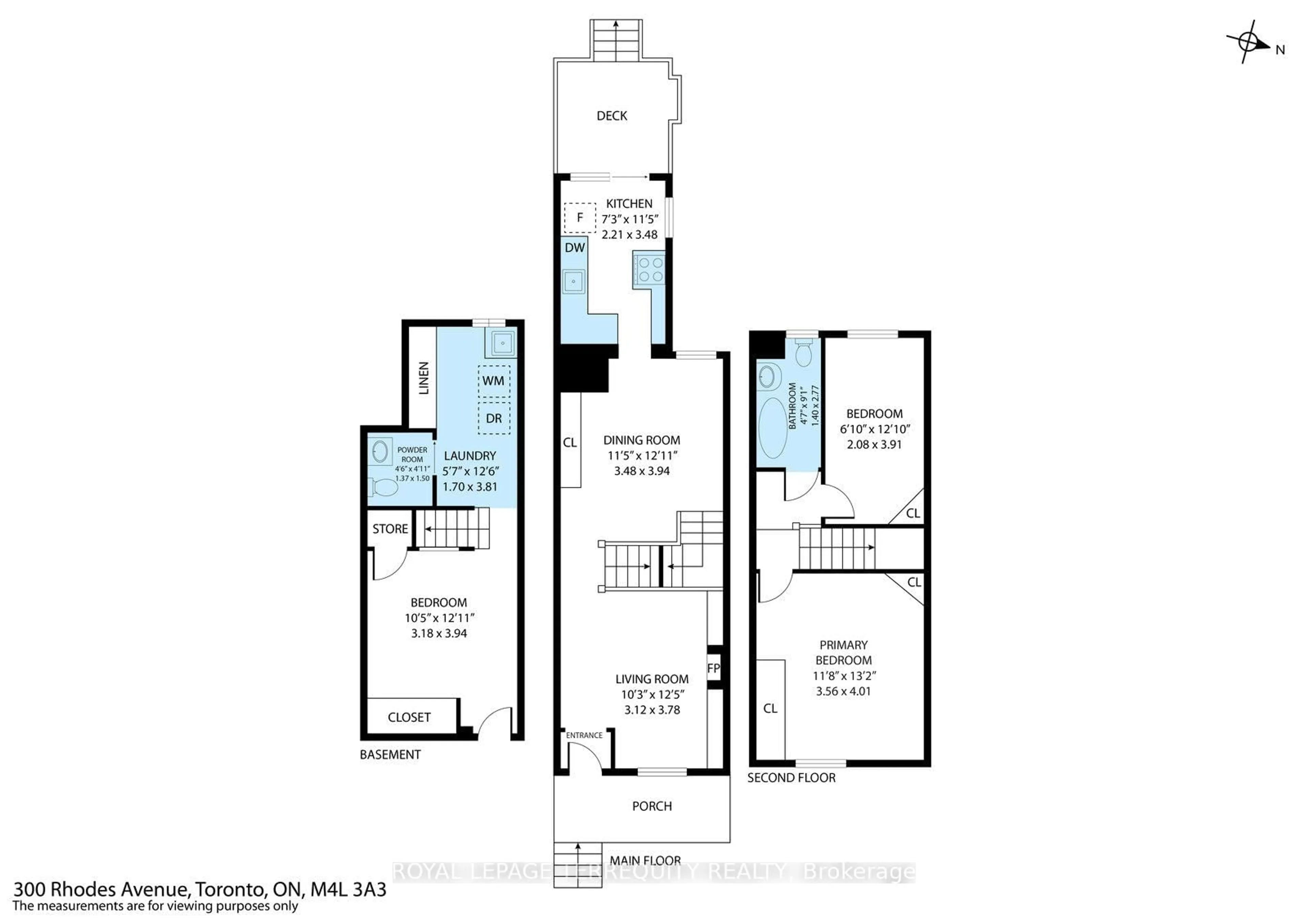 Floor plan for 300 Rhodes Ave, Toronto Ontario M4L 3A3