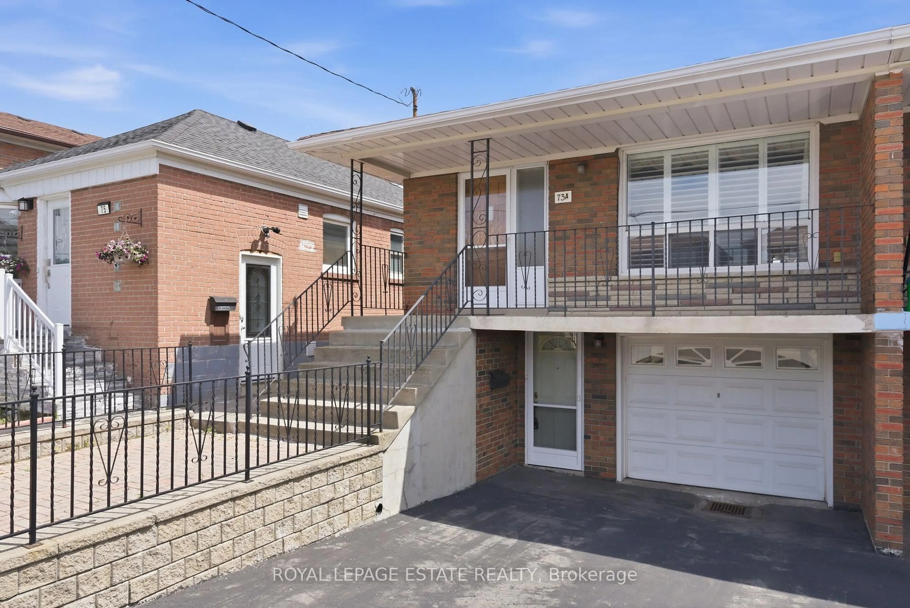 Home with brick exterior material, street for 73A North Bonnington Ave, Toronto Ontario M1K 1X5