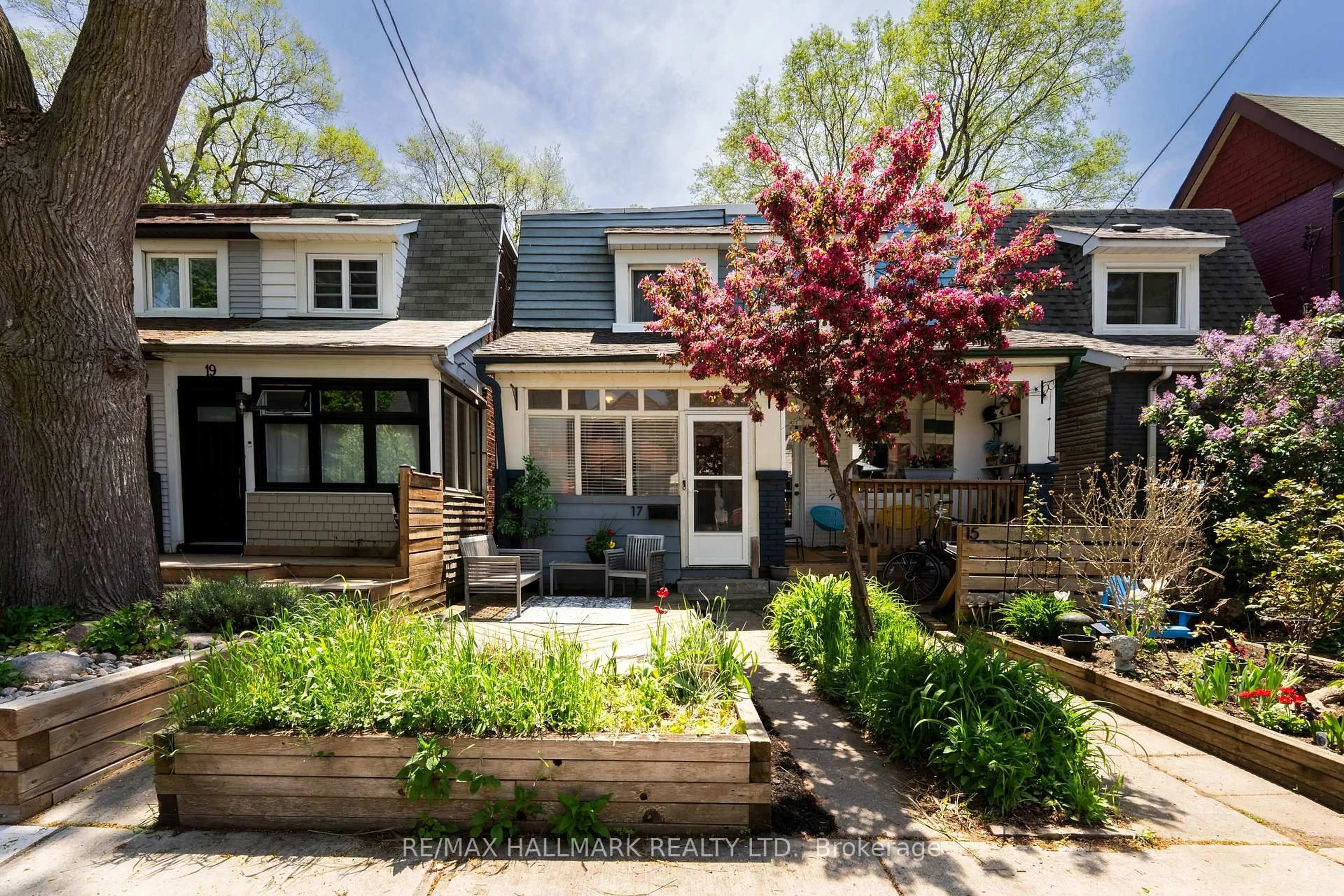 Home with brick exterior material, street for 17 Mountalan Ave, Toronto Ontario M4J 1H3