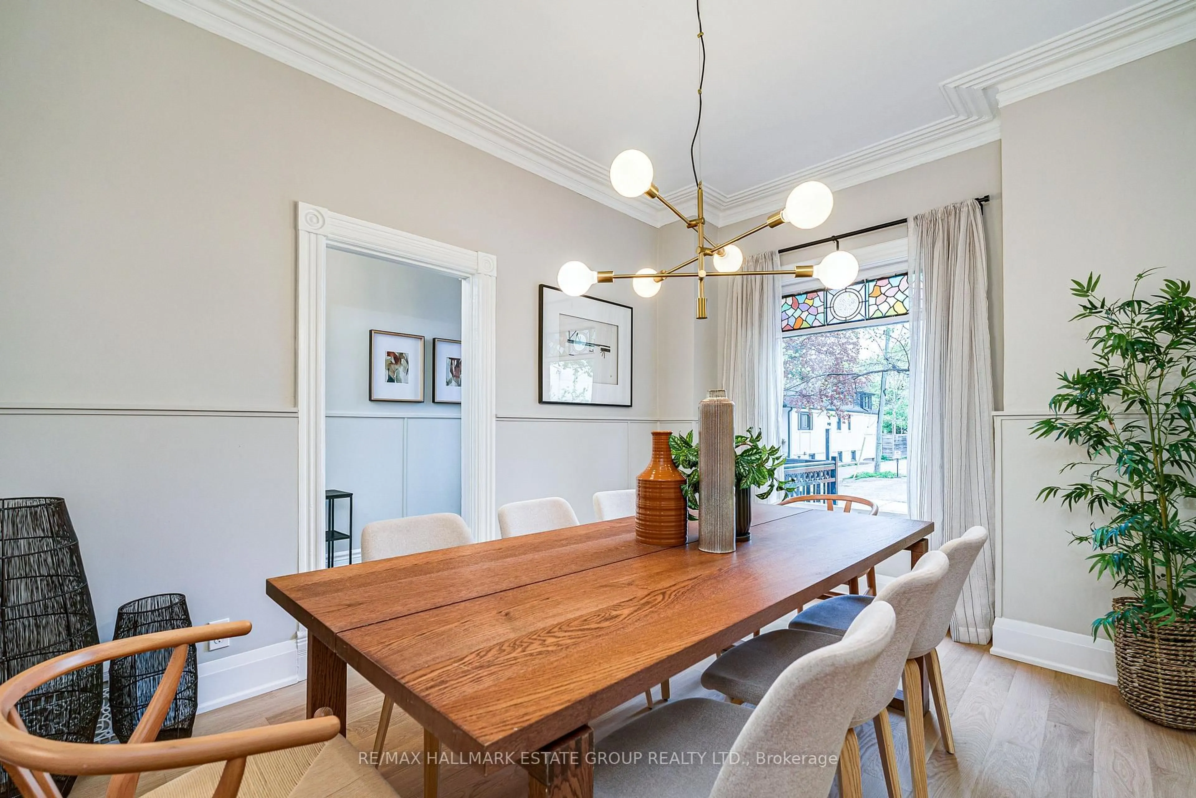 Dining room, wood/laminate floor for 14 Austin Ave, Toronto Ontario M4M 1V6