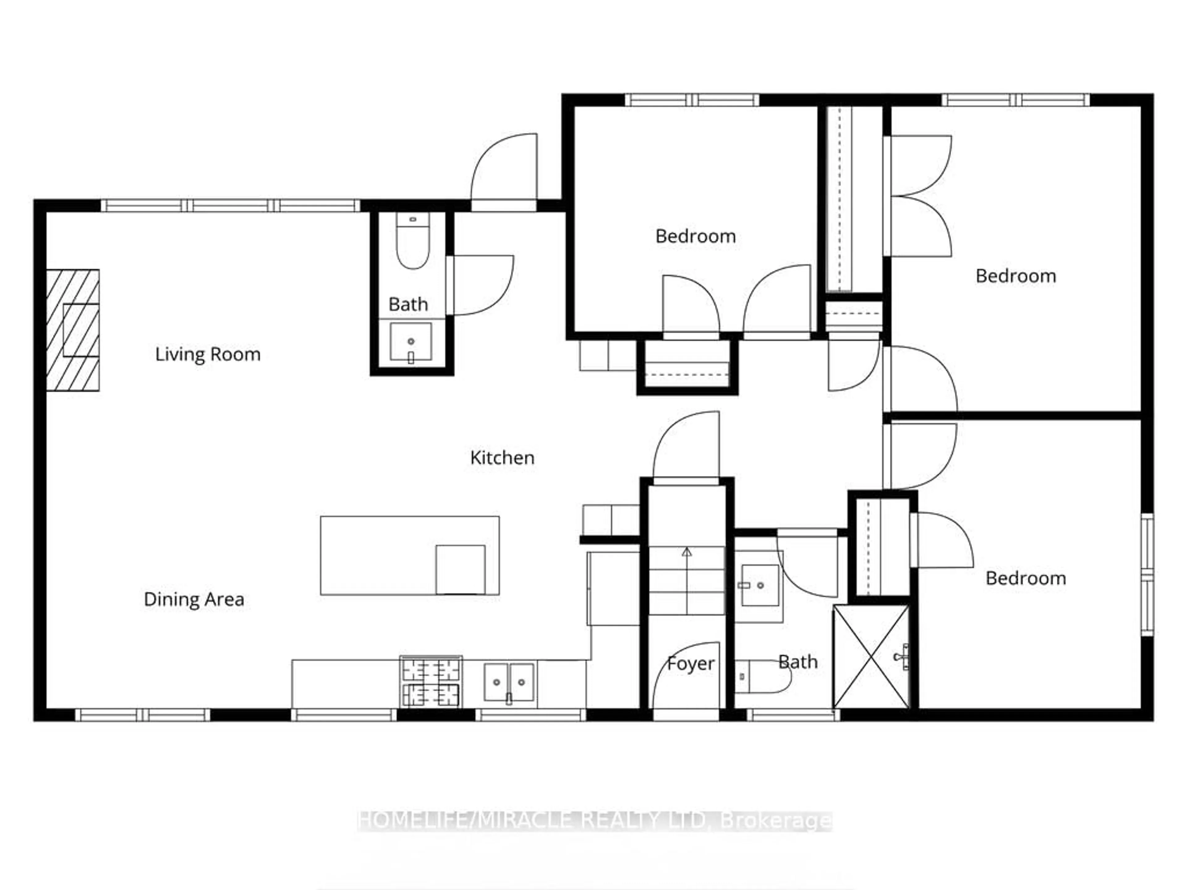 Floor plan for 158 Cass Ave, Toronto Ontario M1T 2B7