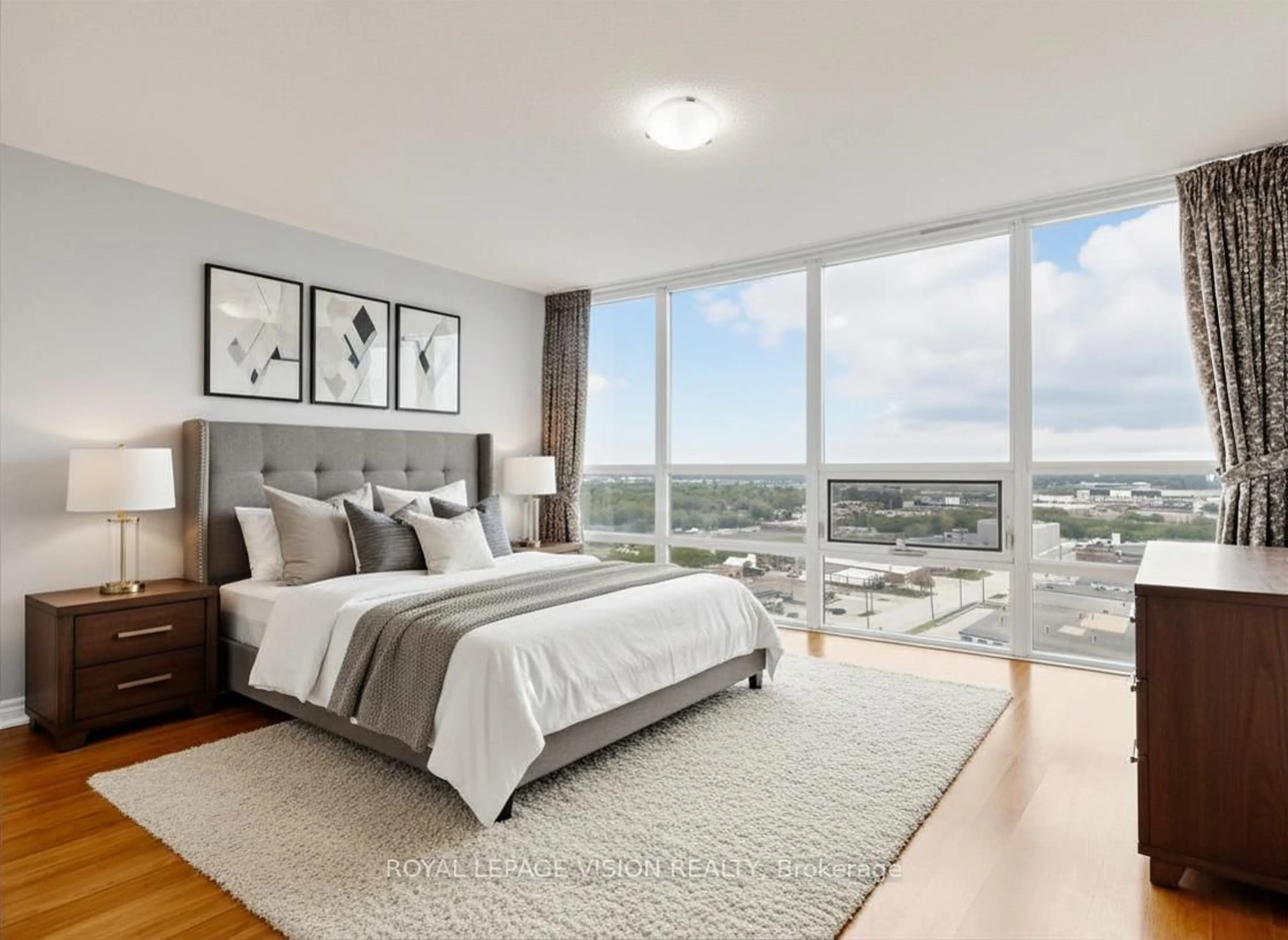 Bedroom with bed, unknown for 83 Borough Dr #1415, Toronto Ontario M1P 5E4