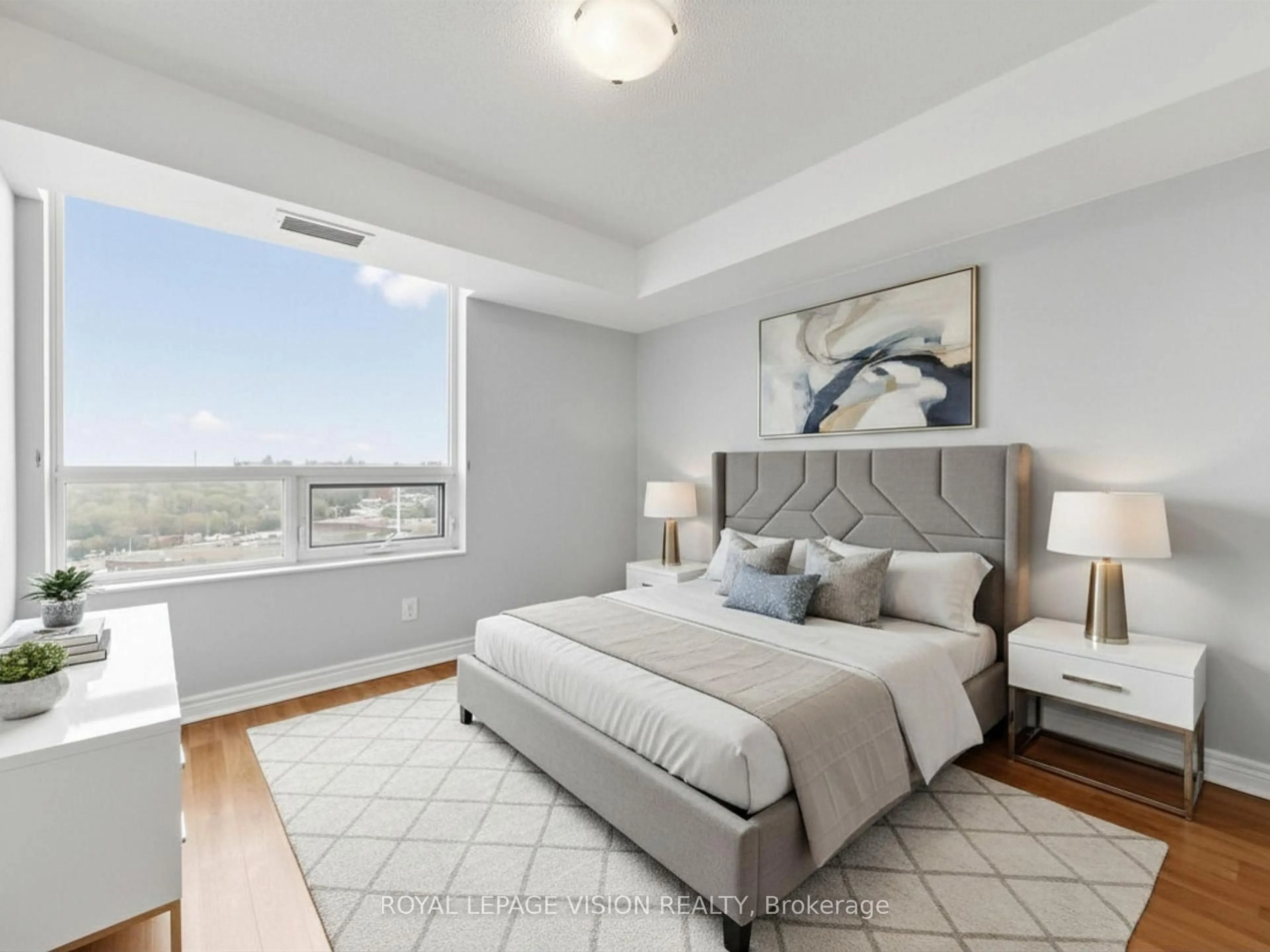 Bedroom with bed, unknown for 83 Borough Dr #1415, Toronto Ontario M1P 5E4