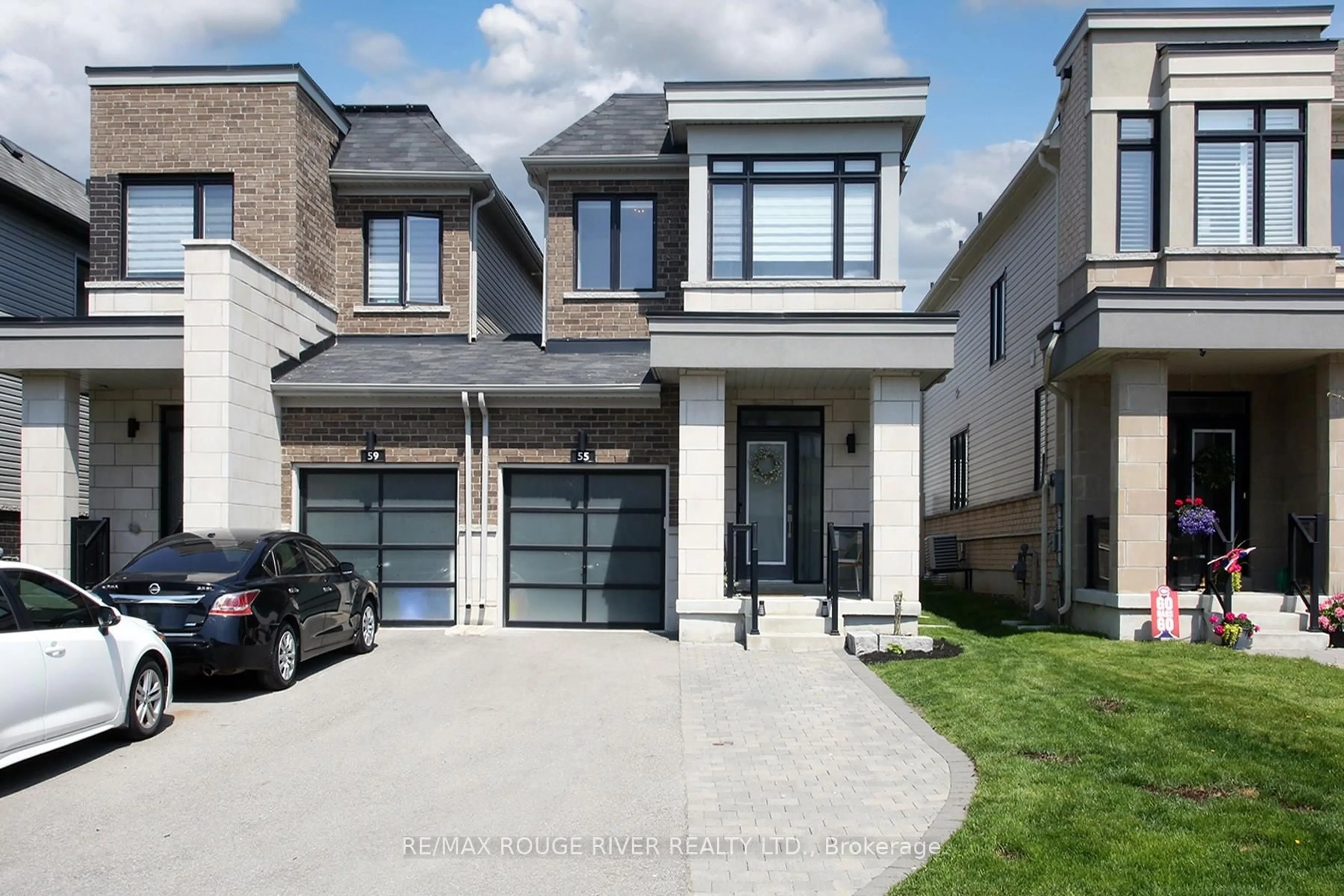 Home with brick exterior material, street for 55 Crows Nest Lane, Clarington Ontario L1C 4A9