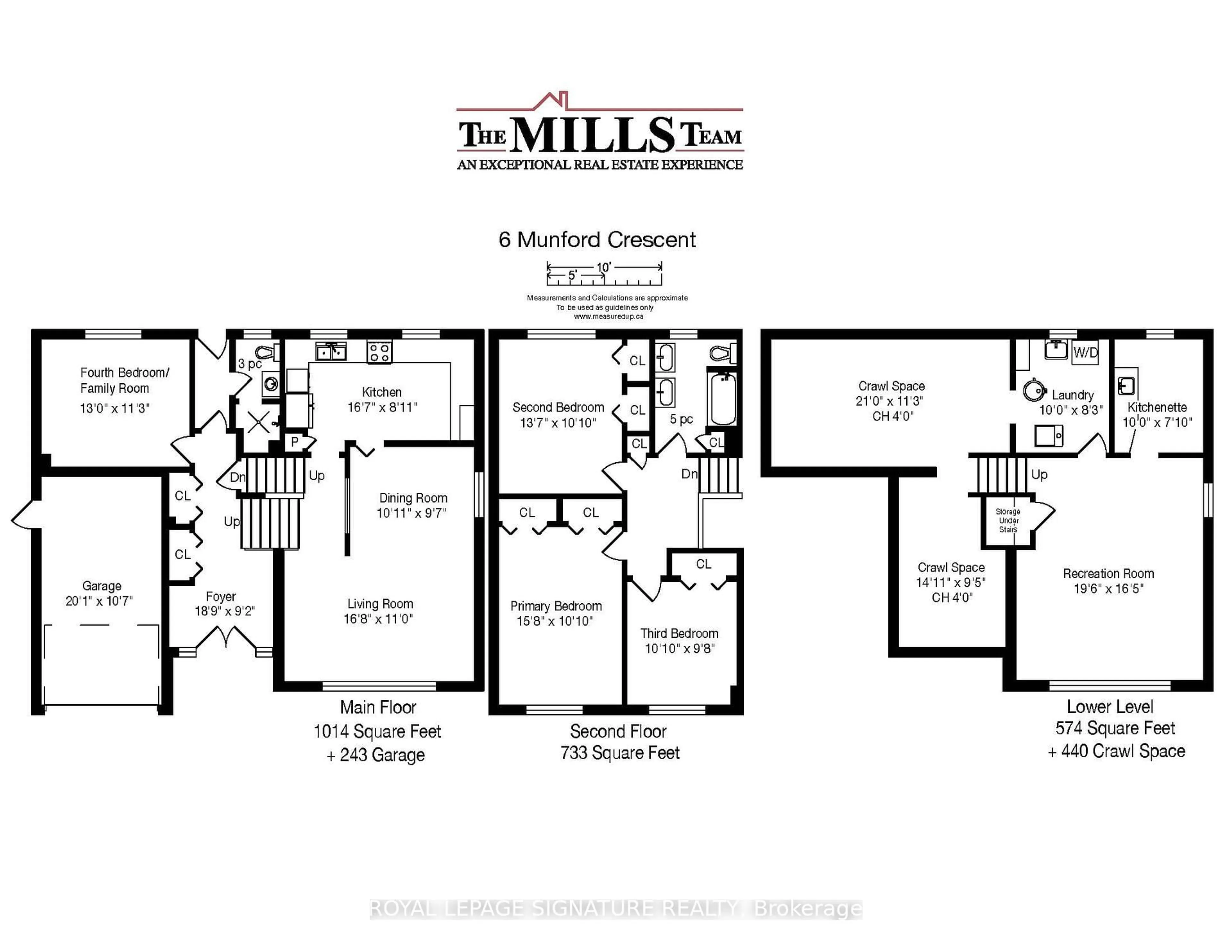 Floor plan for 6 Munford Cres, Toronto Ontario M4B 1C1