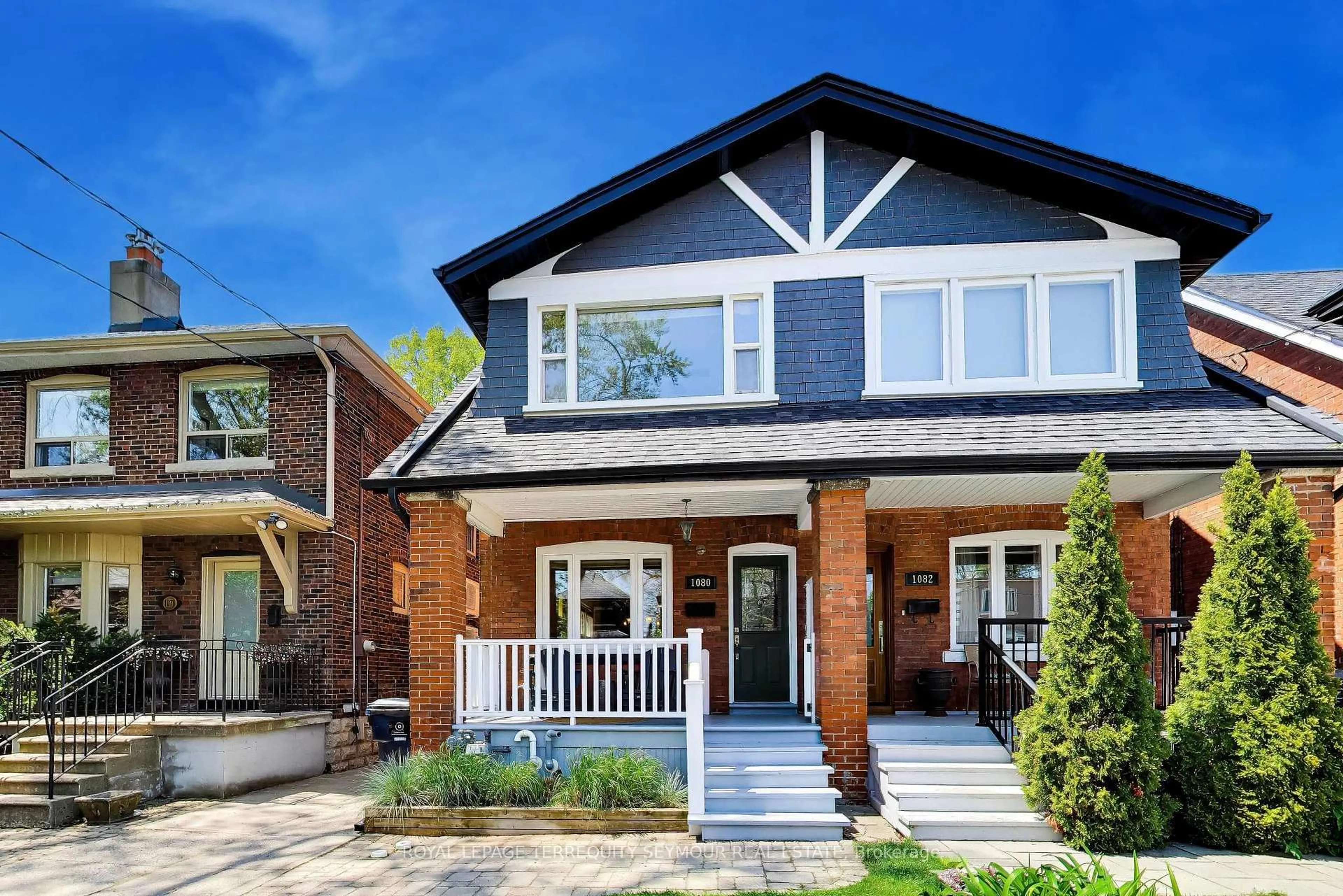 Home with brick exterior material, street for 1080 Logan Ave, Toronto Ontario M4K 3G4