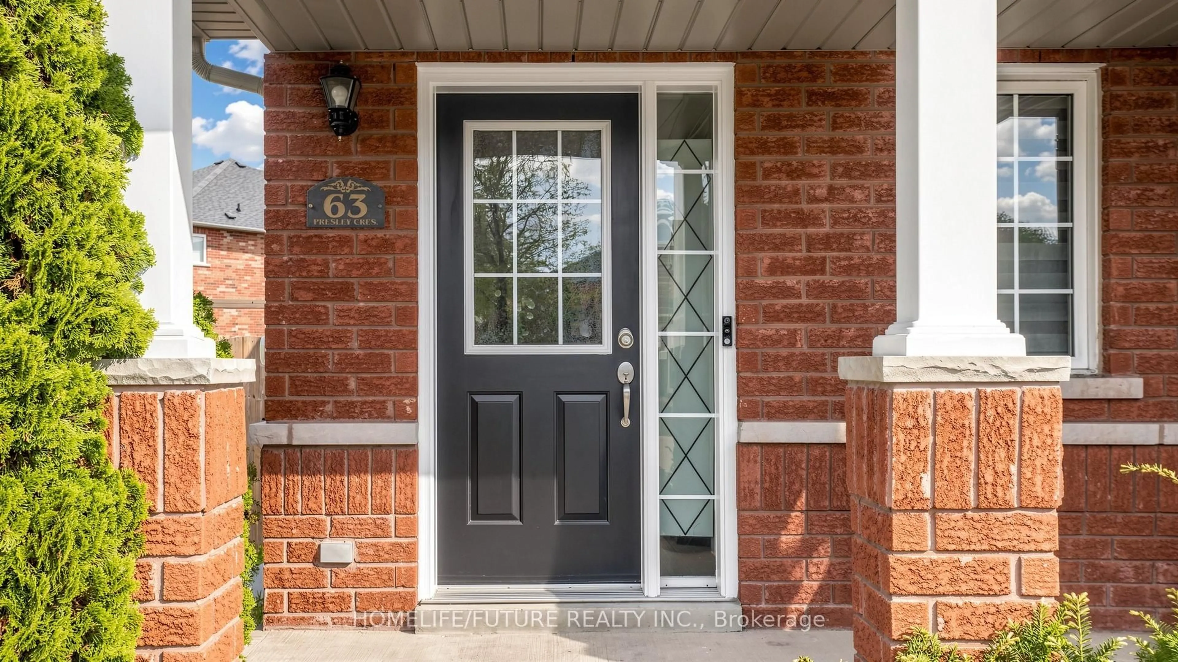 Home with brick exterior material, street for 63 Presley Cres, Whitby Ontario L1P 1V2