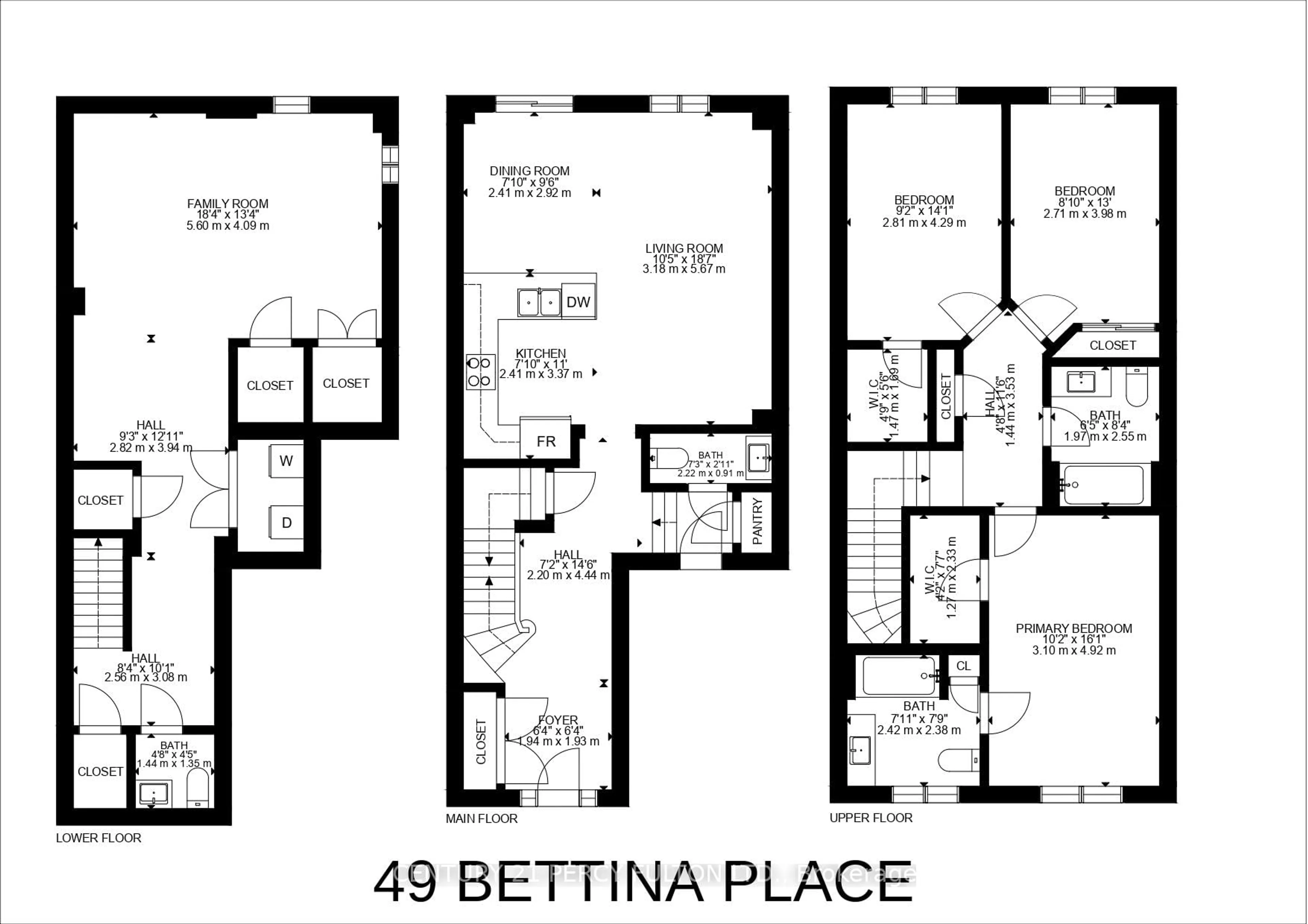 Floor plan for 49 Bettina Pl, Whitby Ontario L1R 0E9