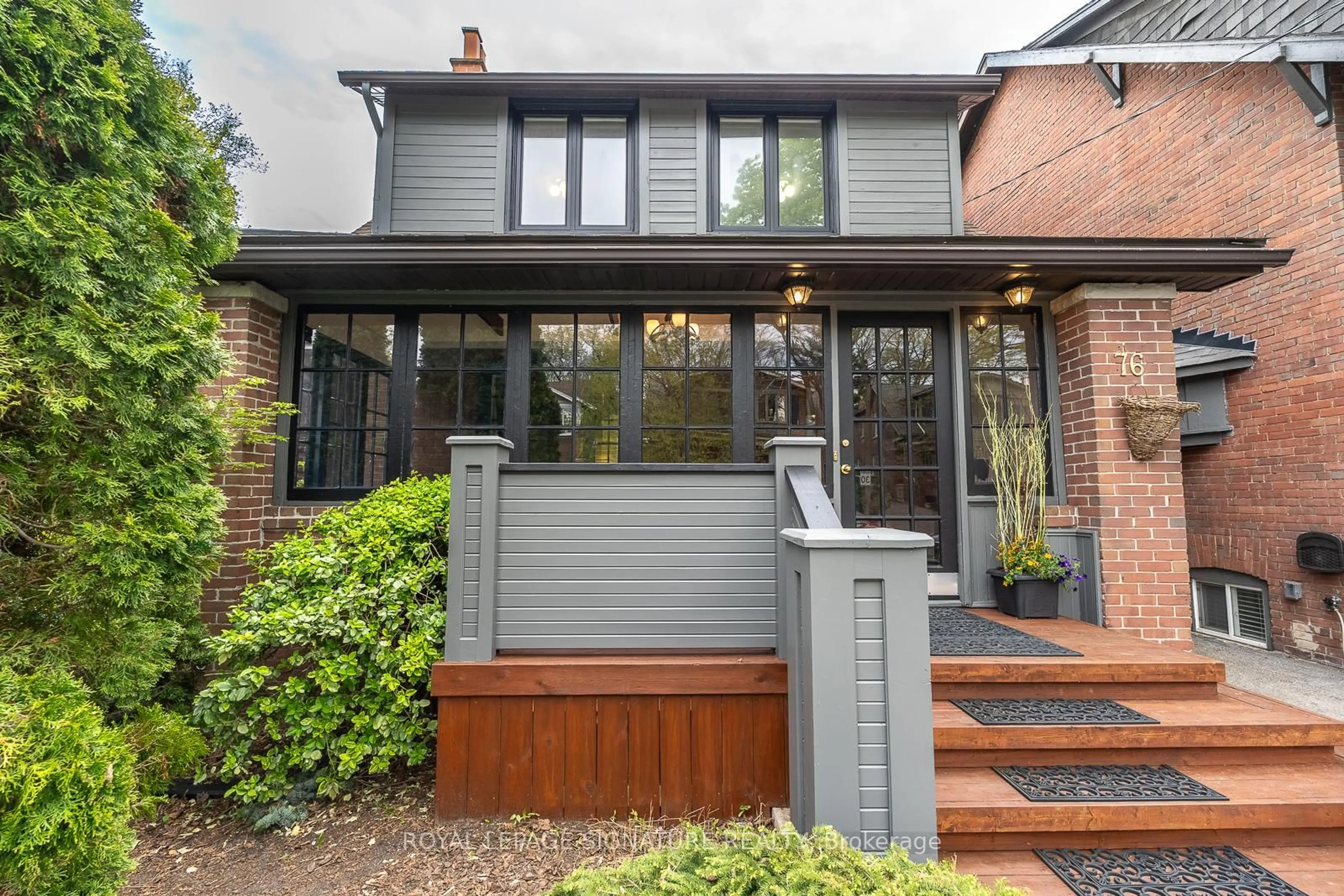 Home with brick exterior material, street for 76 Highcroft Rd, Toronto Ontario M4L 3G5