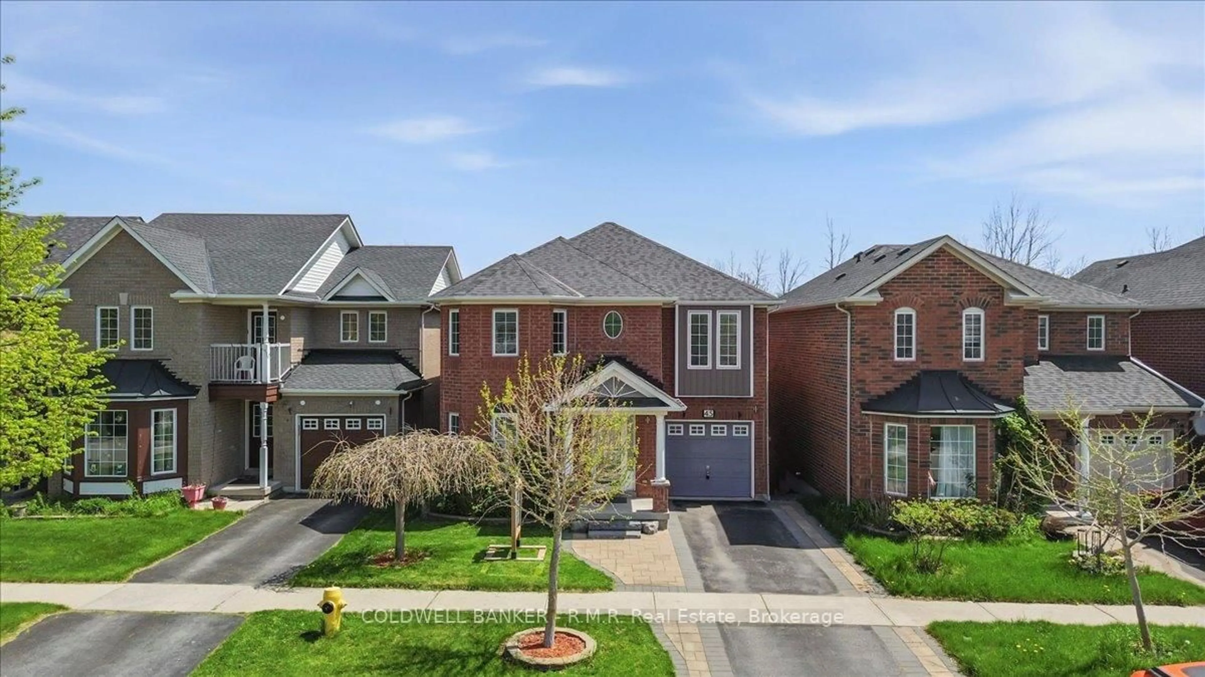 Home with brick exterior material, street for 45 Angier Cres, Ajax Ontario L1S 7R8