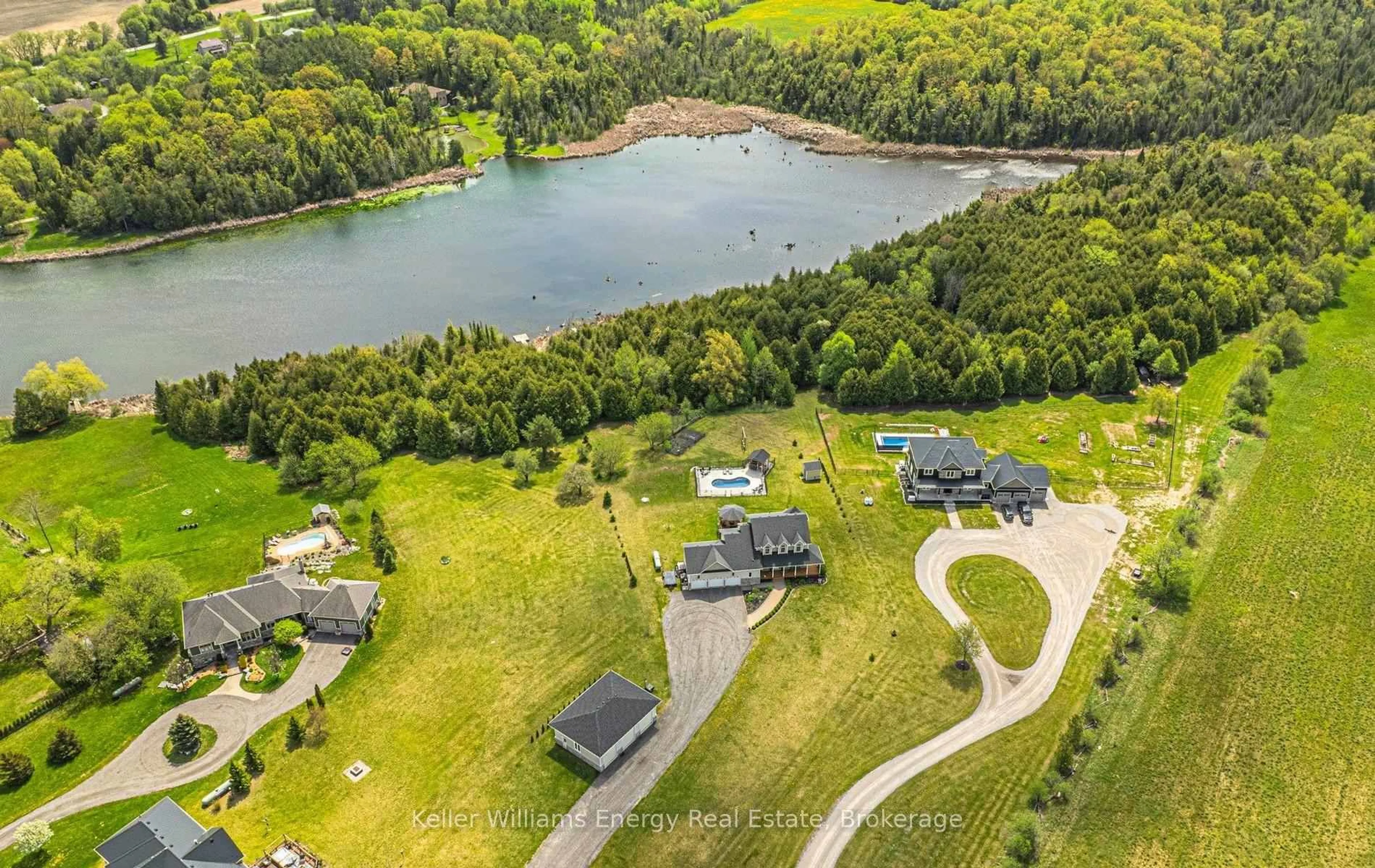 A pic from outside/outdoor area/front of a property/back of a property/a pic from drone, water/lake/river/ocean view for 4124 Edgerton Rd, Scugog Ontario L0B 1B0