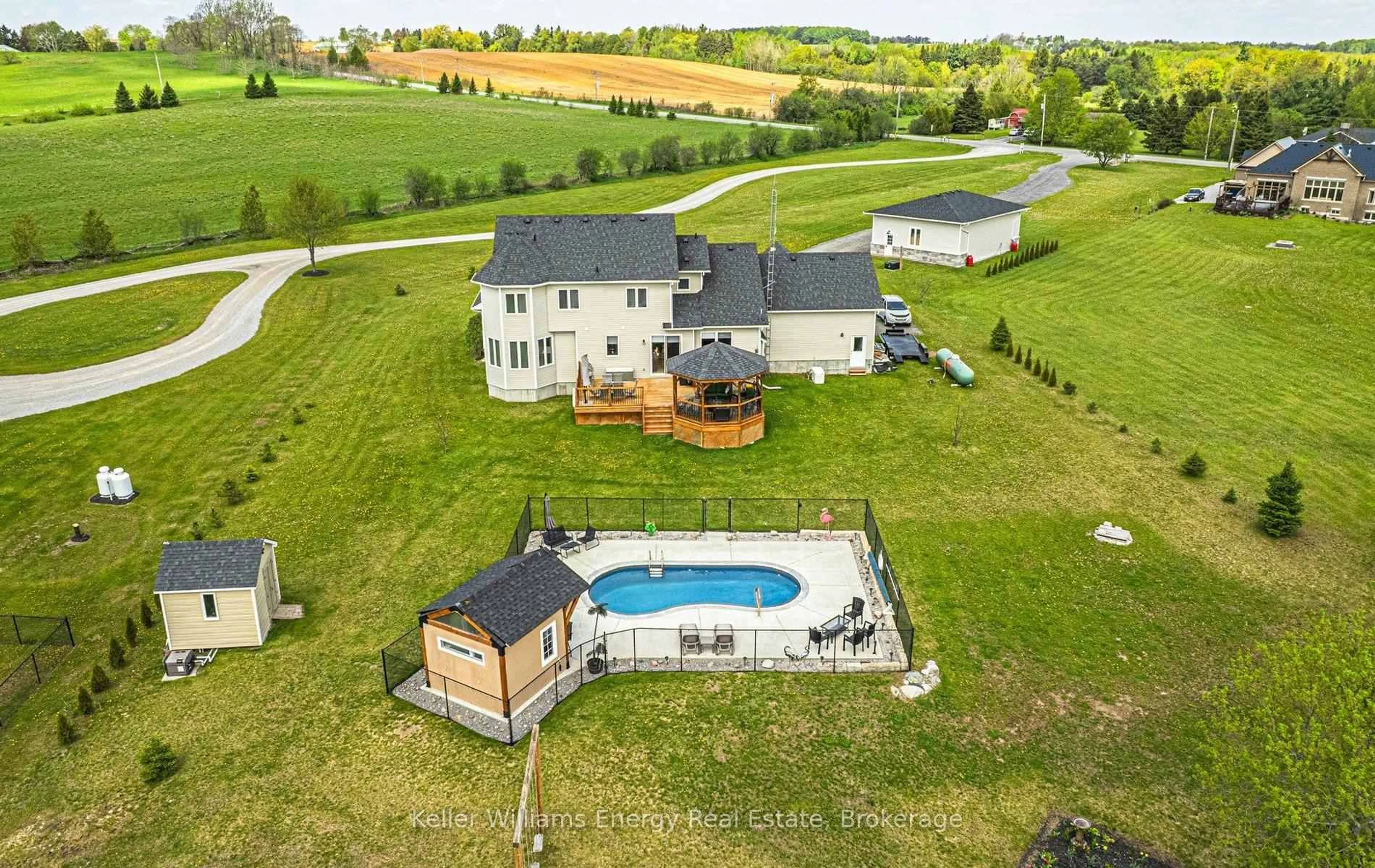 A pic from outside/outdoor area/front of a property/back of a property/a pic from drone, water/lake/river/ocean view for 4124 Edgerton Rd, Scugog Ontario L0B 1B0