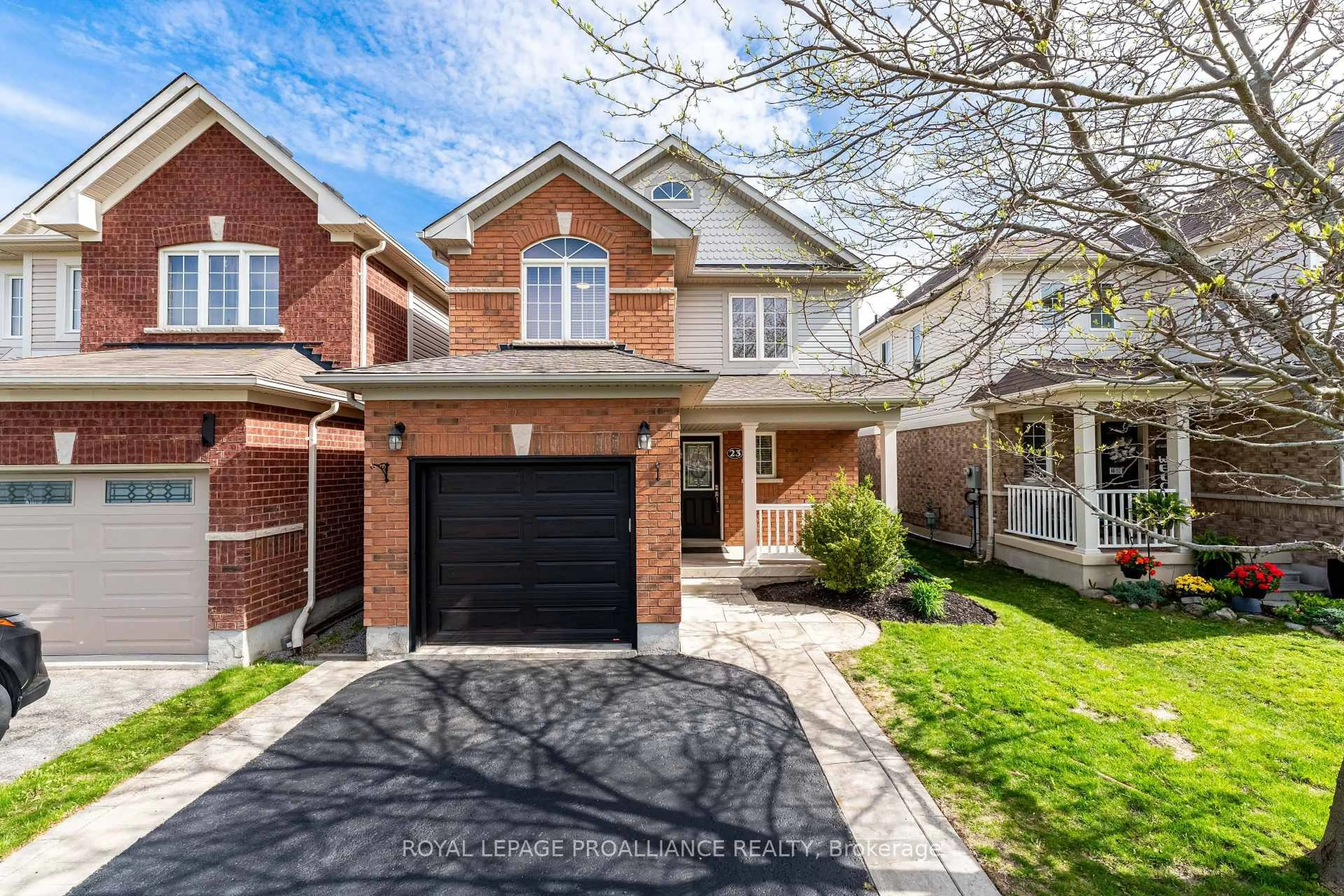 Home with brick exterior material, street for 23 Courvier Cres, Clarington Ontario L1C 0E7