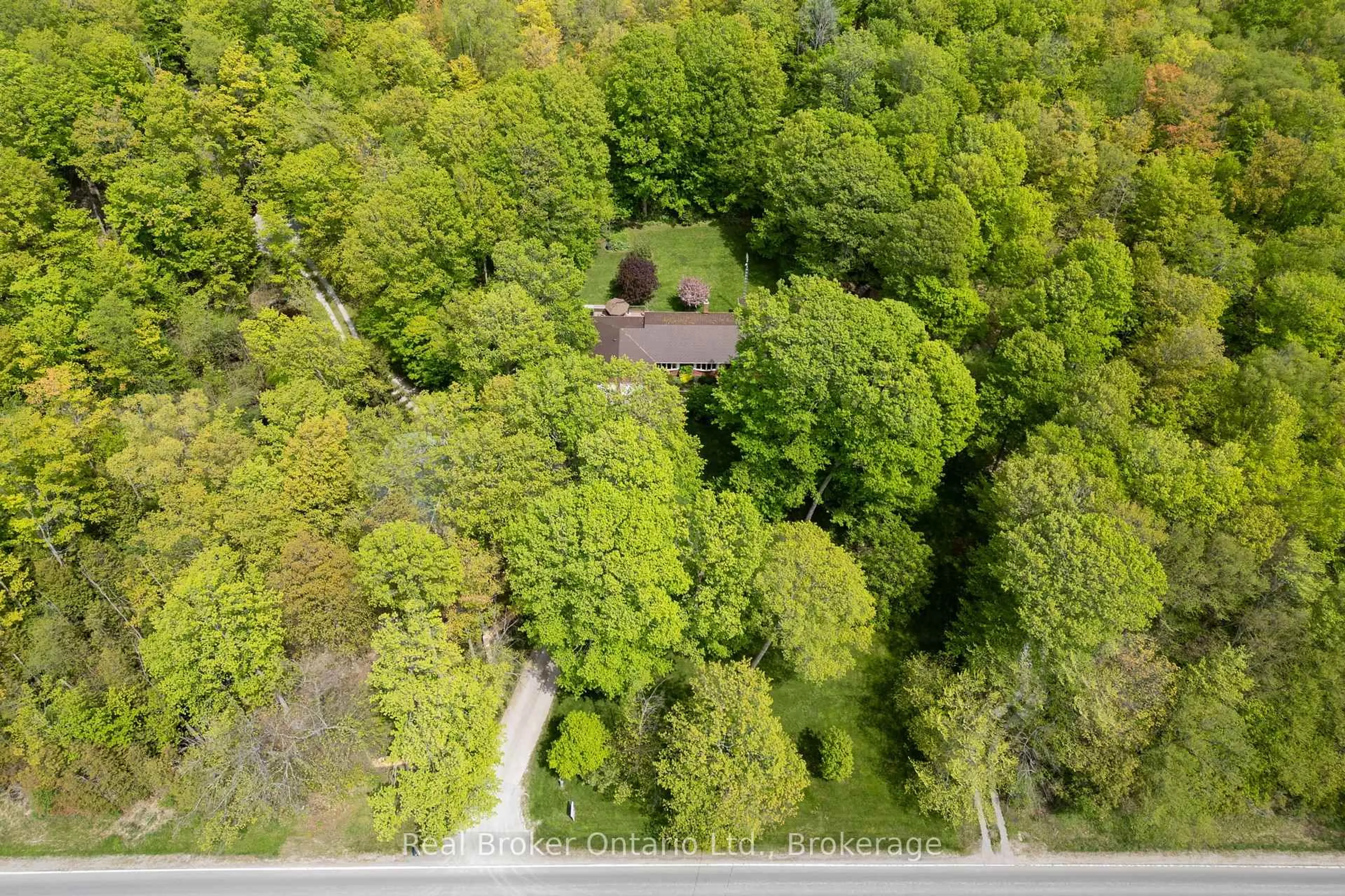 A pic from outside/outdoor area/front of a property/back of a property/a pic from drone, forest/trees view for 3061 Green Rd, Clarington Ontario L1C 3K4
