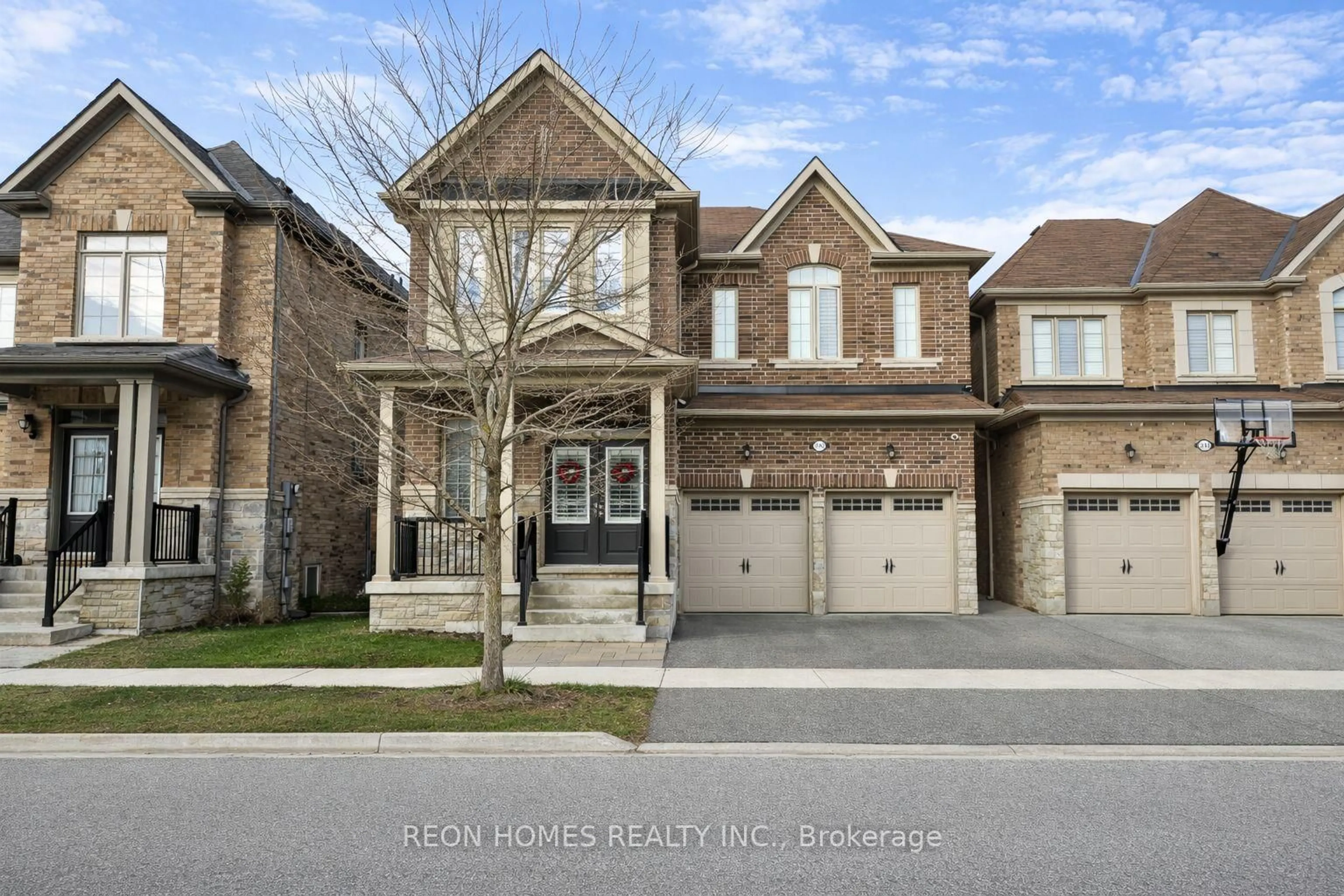 Home with brick exterior material, street for 2142 Saffron Dr, Pickering Ontario L1X 0E2