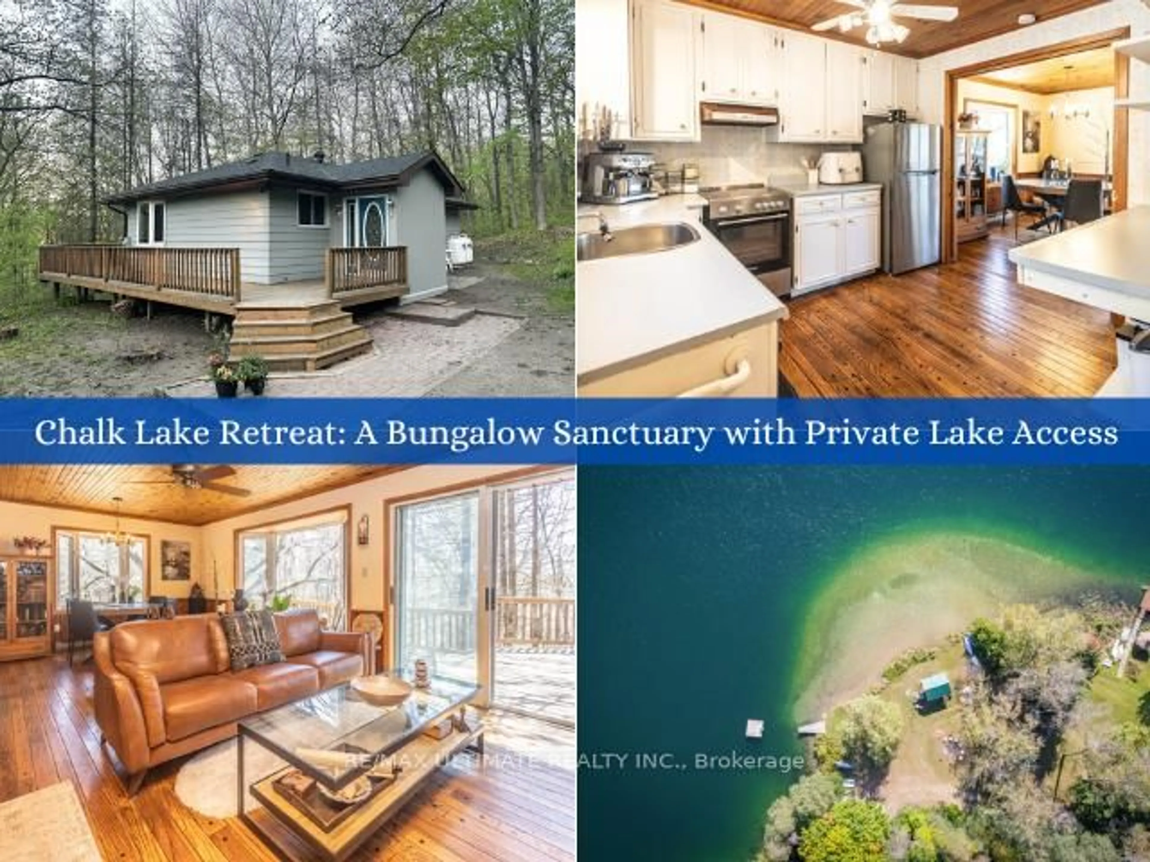 A pic from outside/outdoor area/front of a property/back of a property/a pic from drone, water/lake/river/ocean view for 63 Sumac Lane, Scugog Ontario L9L 2C3