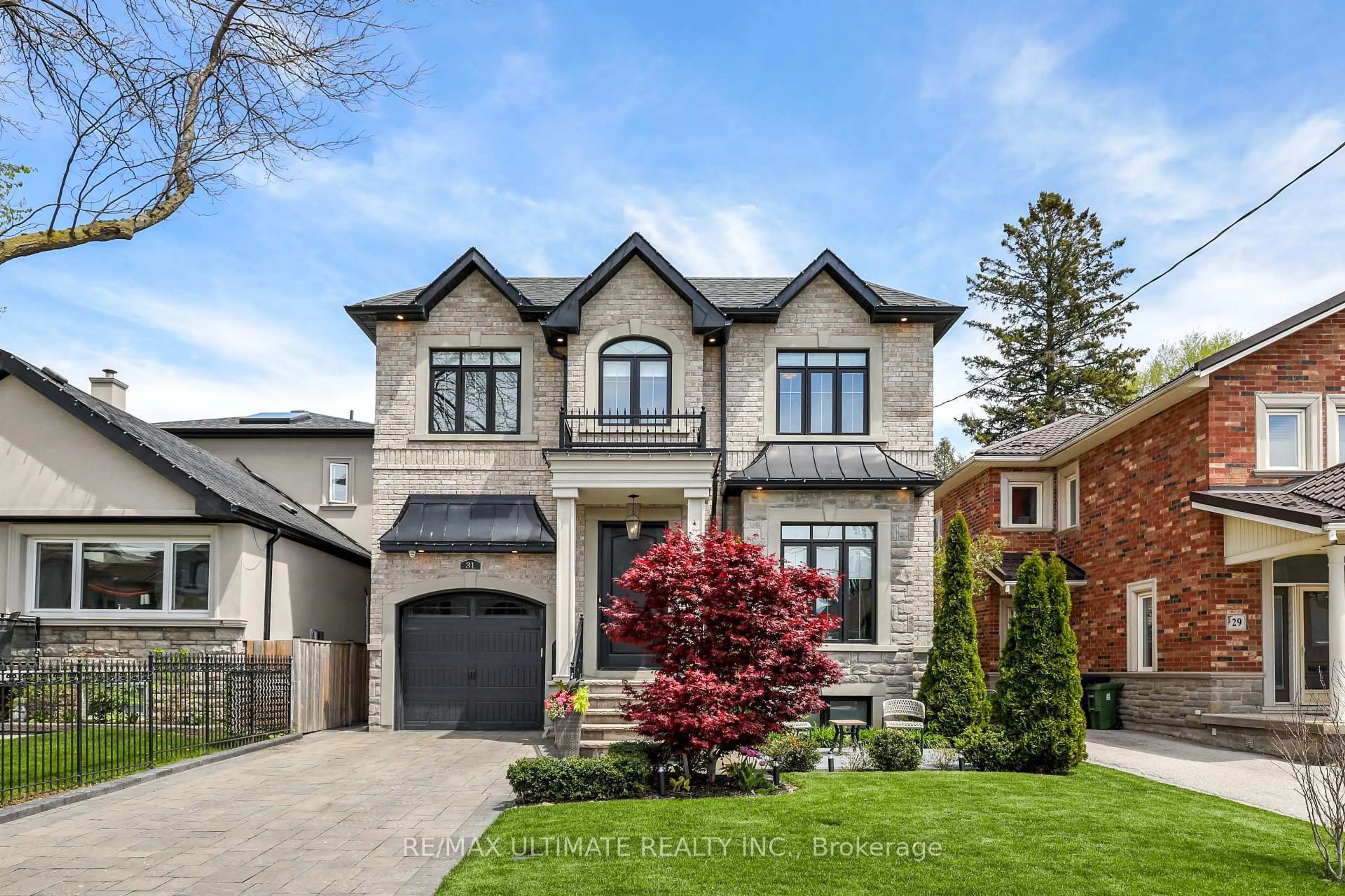 Home with brick exterior material, street for 31 Presteign Ave, Toronto Ontario M4B 3A9