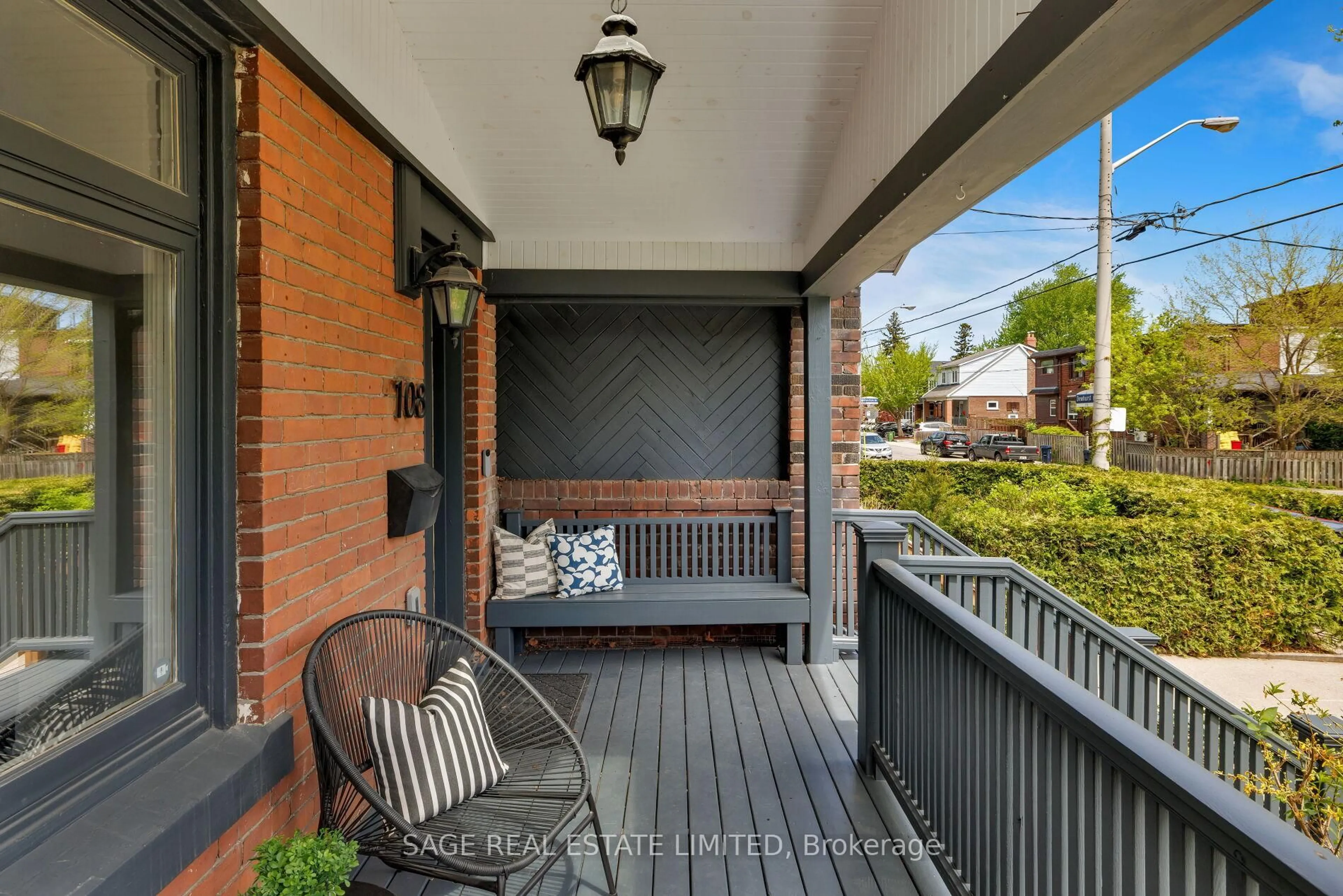 Patio, street for 108 Dewhurst Blvd, Toronto Ontario M4J 3J3